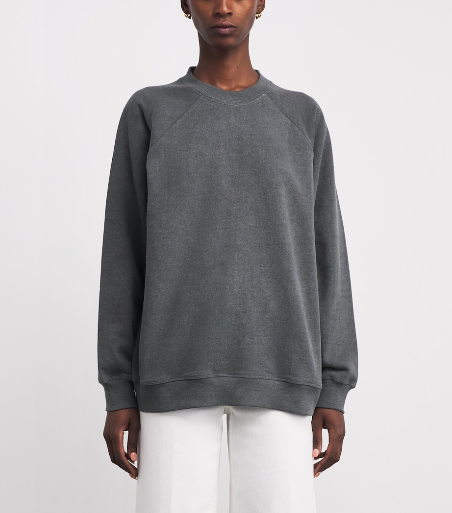 Cotton Scholar Sweatshirt WBLK WASHED BLA Image 3