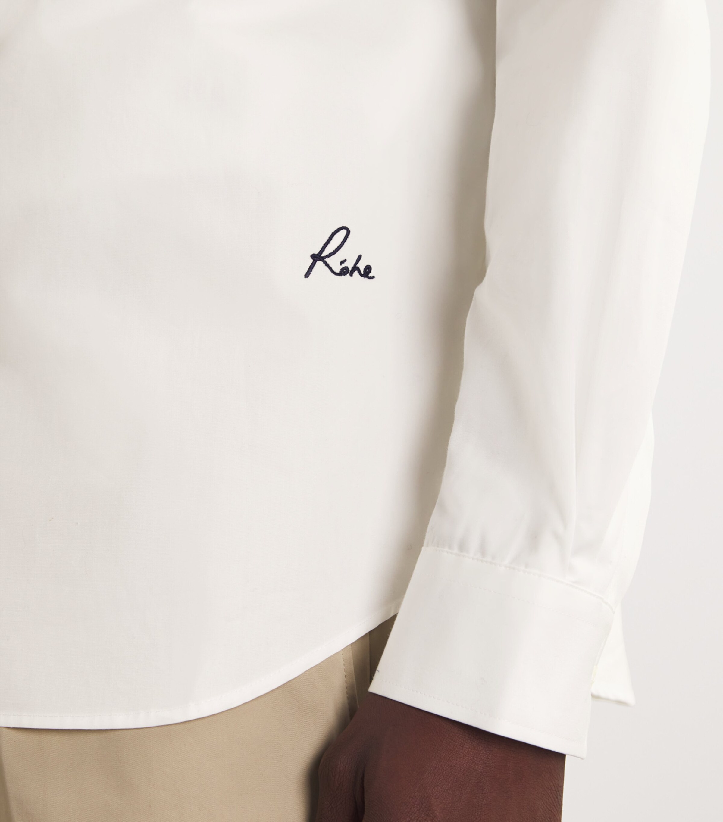Róhe Mens Cotton Oversized Shirt Optic White Image 6