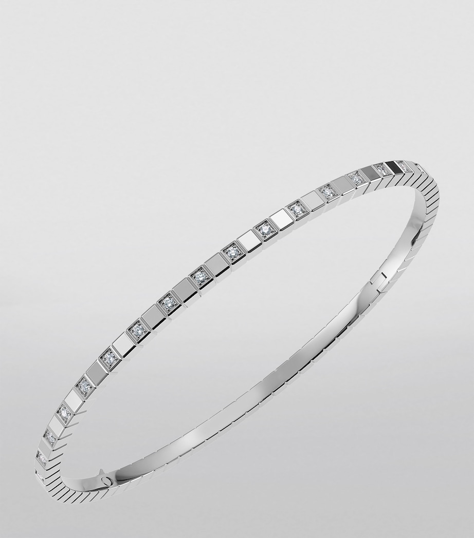 White Gold and Diamond Ice Cube Bangle 18K WHITE GOLD Image 3
