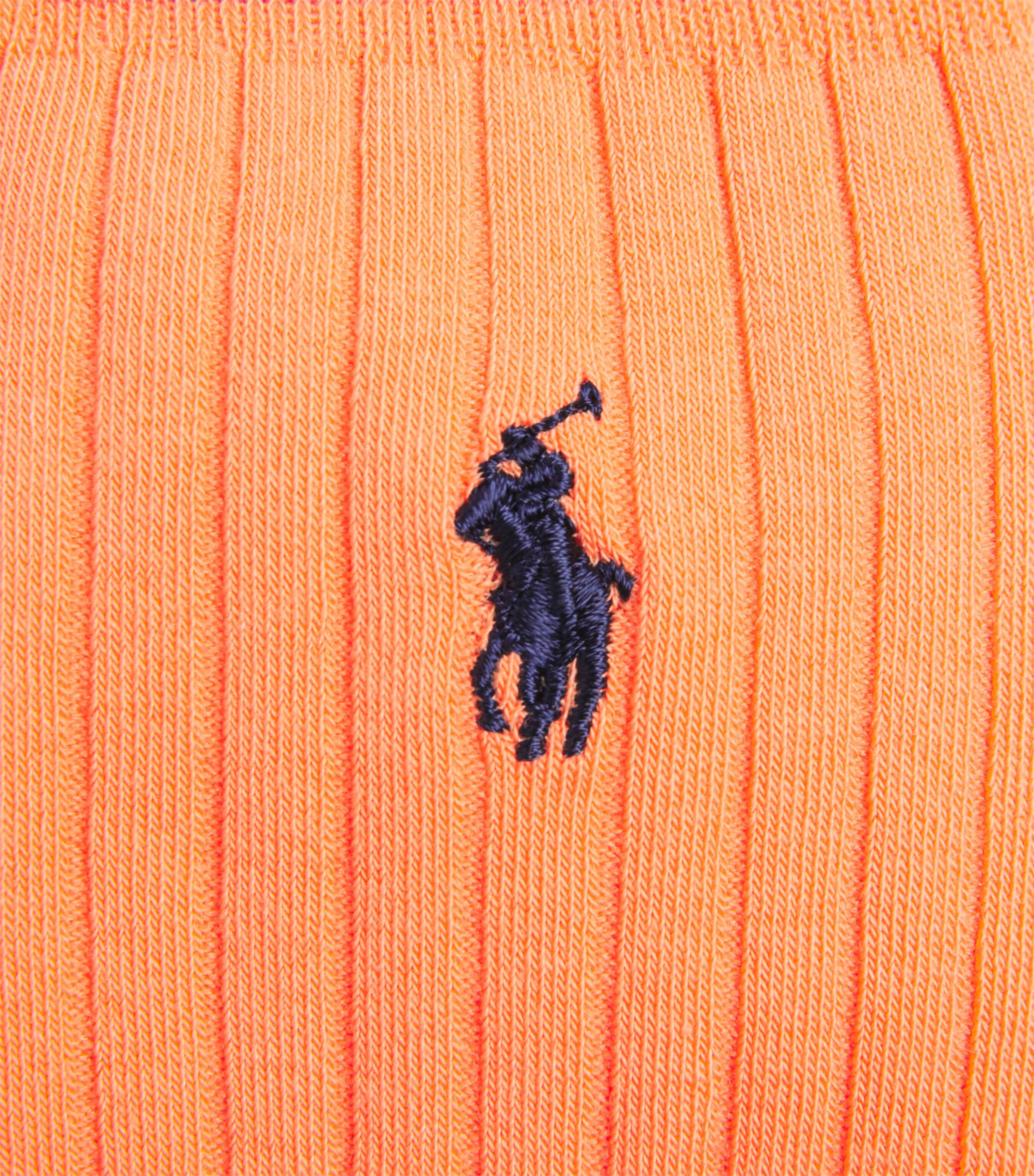 Rib-Knit Polo Pony Socks (Pack of 3) ORANGE/BLUE/NAVY Image 2
