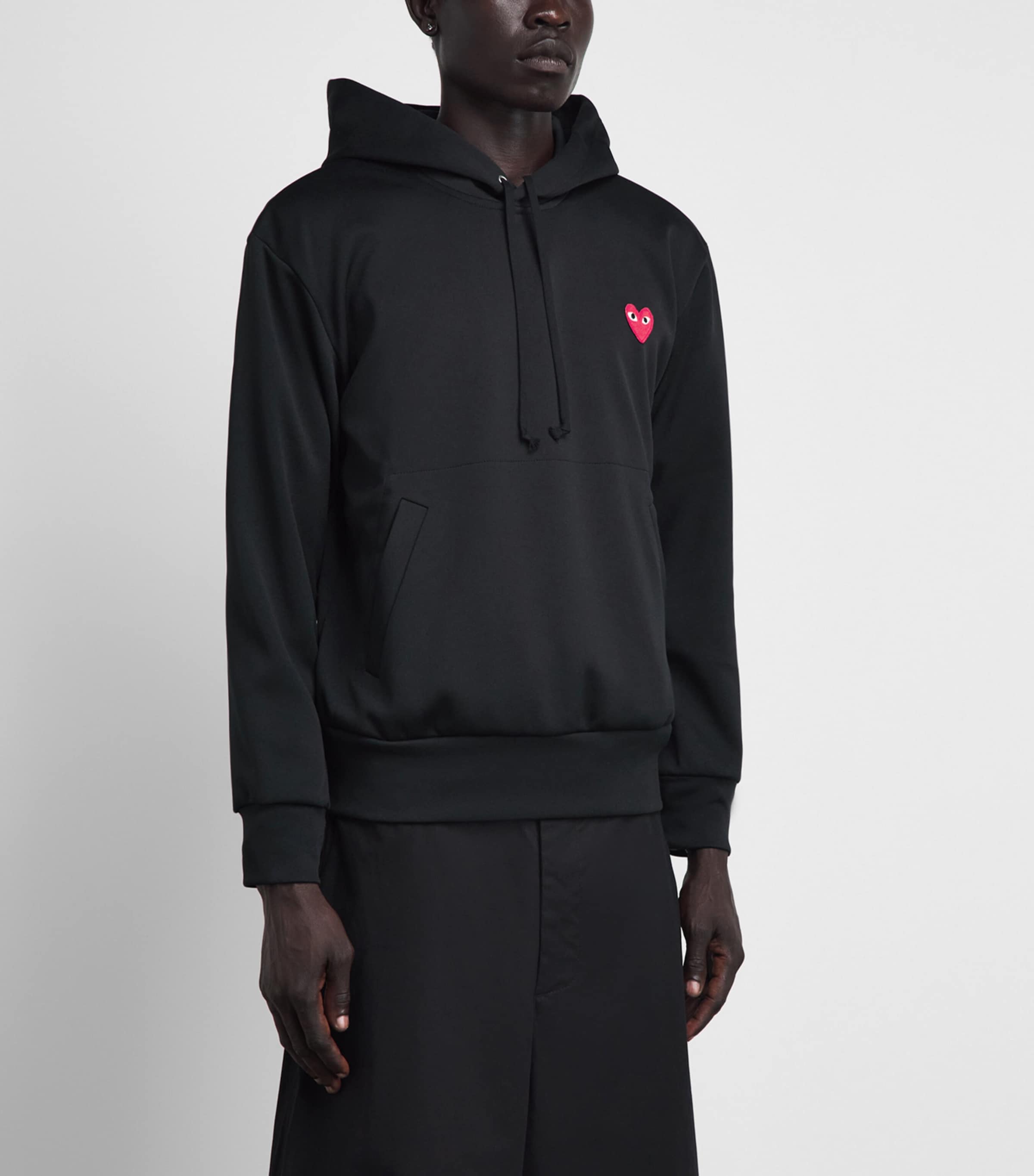 Comme Des Garçons Play Mens Heart Hoodie Black Image 4