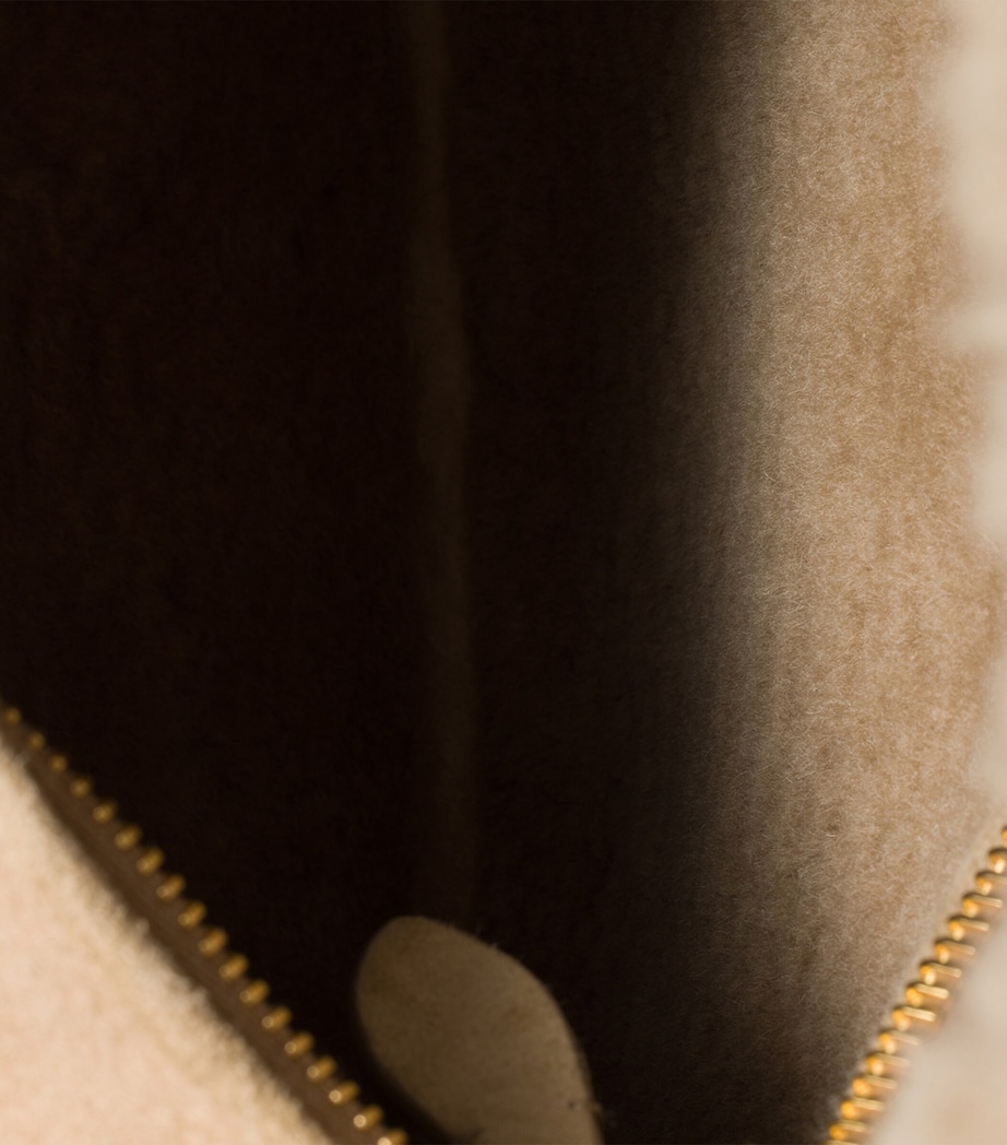 Shearling Wander Top-Handle Bag F0036 Image 5