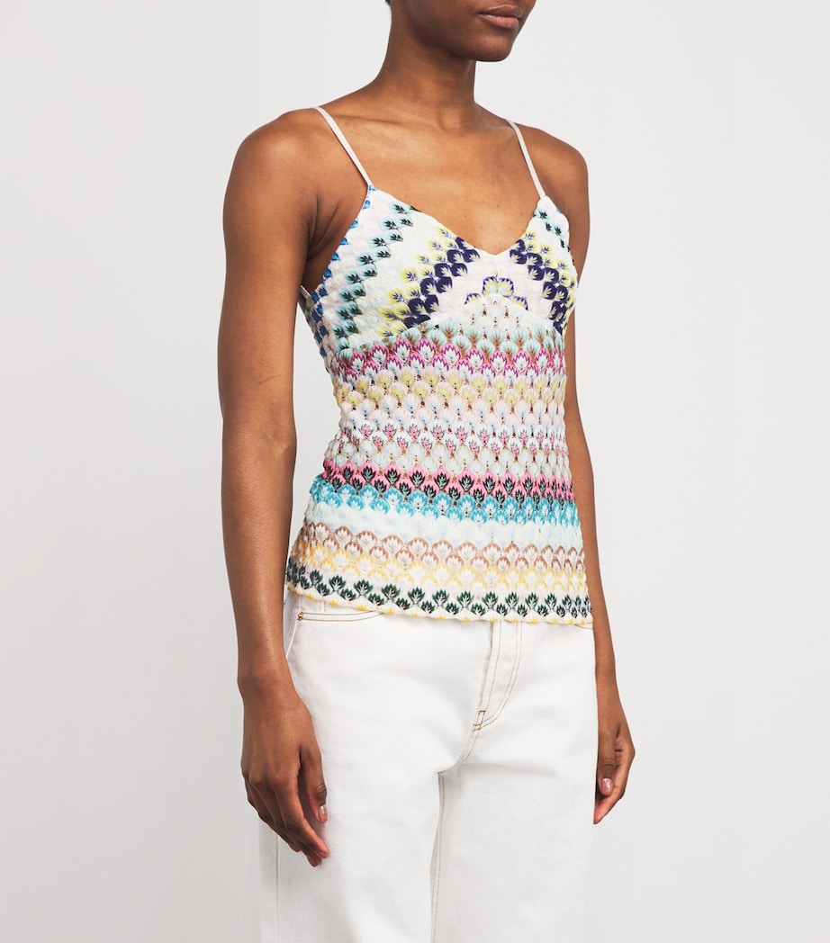 Missoni Womens Geometric Jacquard Tank Top Multi Image 3