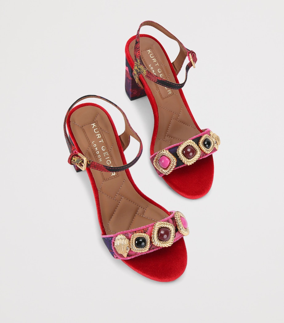 Embellished Langley Heeled Sandals PINK COMB Image 4