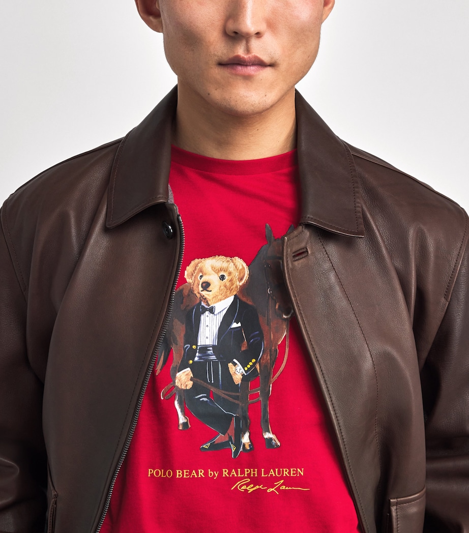 Polo Ralph Lauren Mens Cotton Polo Bear T-Shirt Red Image 6