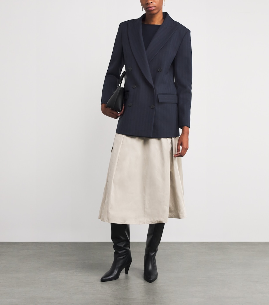 Stripe Double-Breasted Jacket DUAL-COLOR Image 2