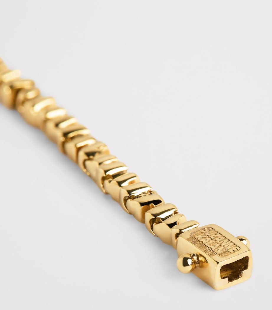 Suzanne Kalan Yellow Gold Golden Thin Tennis Bracelet Yg Image 5
