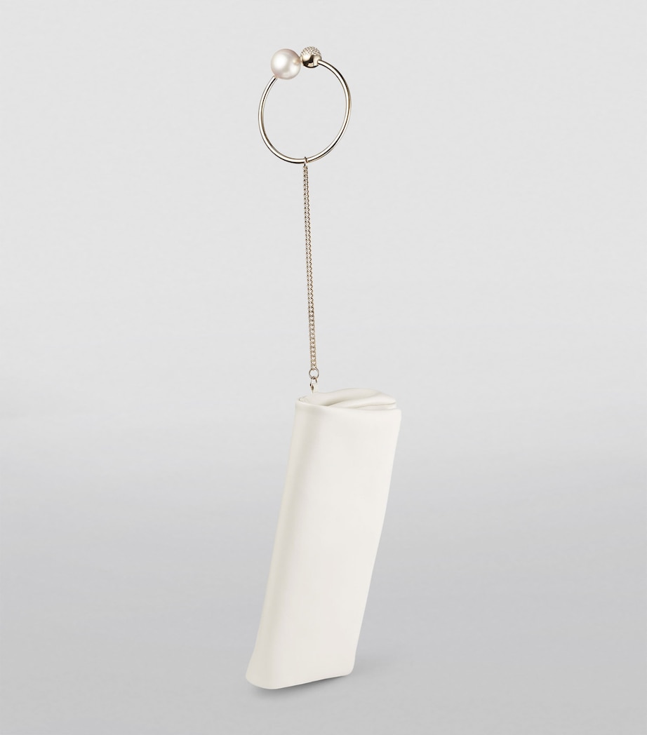 Leather Xandra Clutch LATTE/LIGHT GOLD Image 5