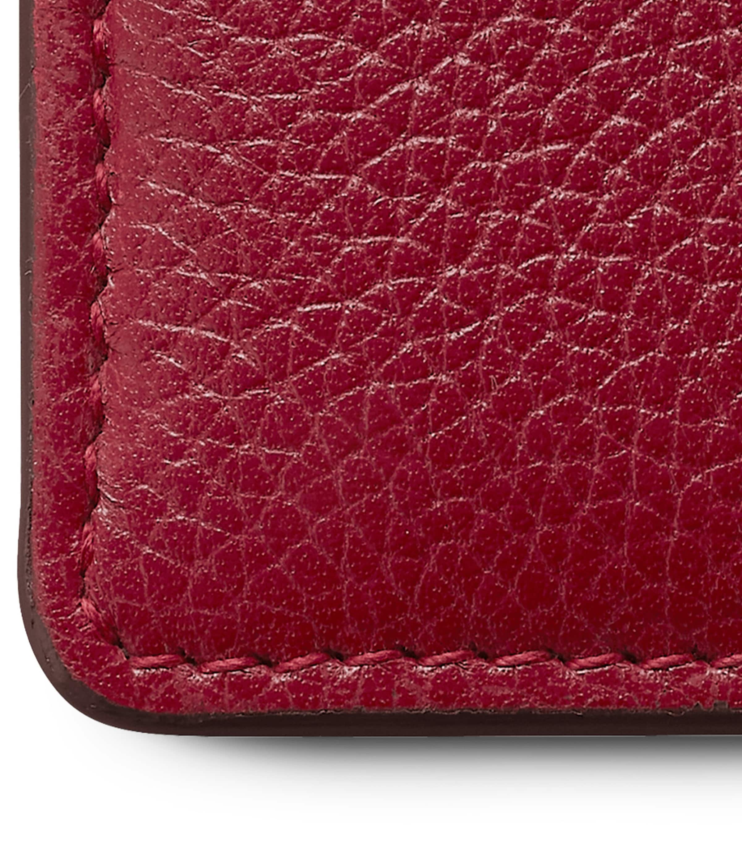 Leather Panthère de Cartier Card Holder BURGUNDY Image 5