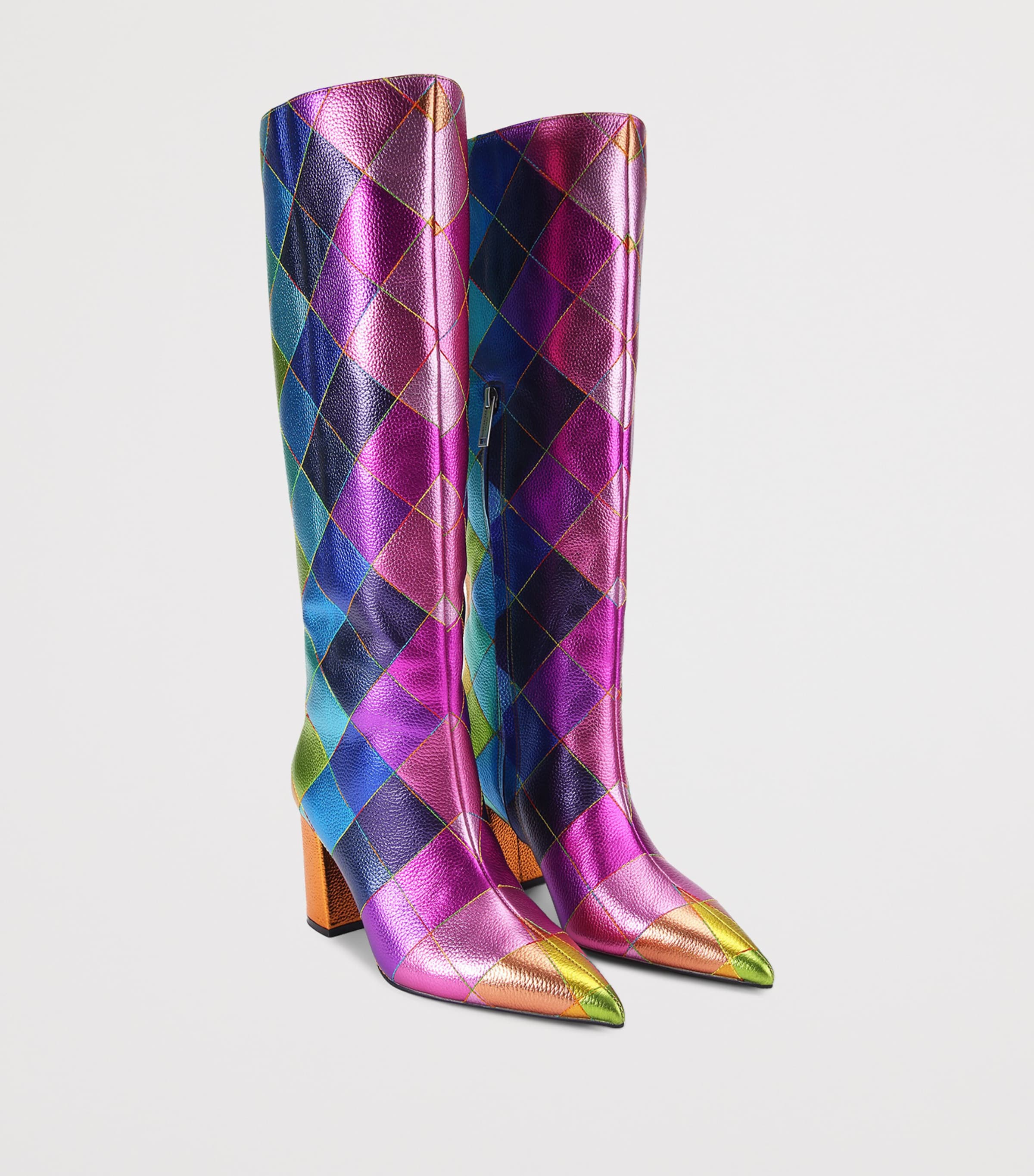 Metallic Regent Knee-High Boots MULT/OTHER Image 4