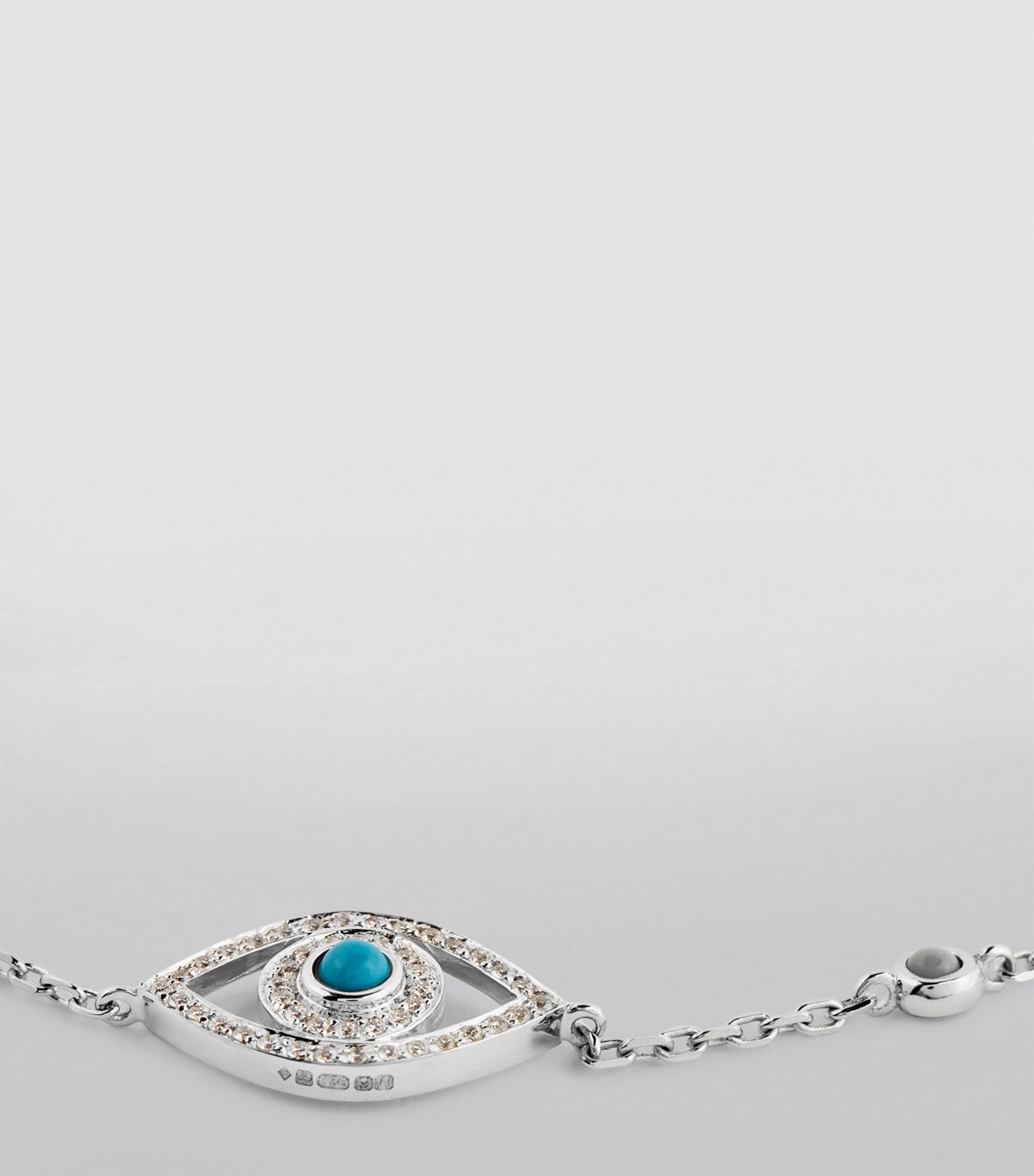 Netali Nissim White Gold, Diamond and Turquoise Protected Bracelet White Gold Image 2