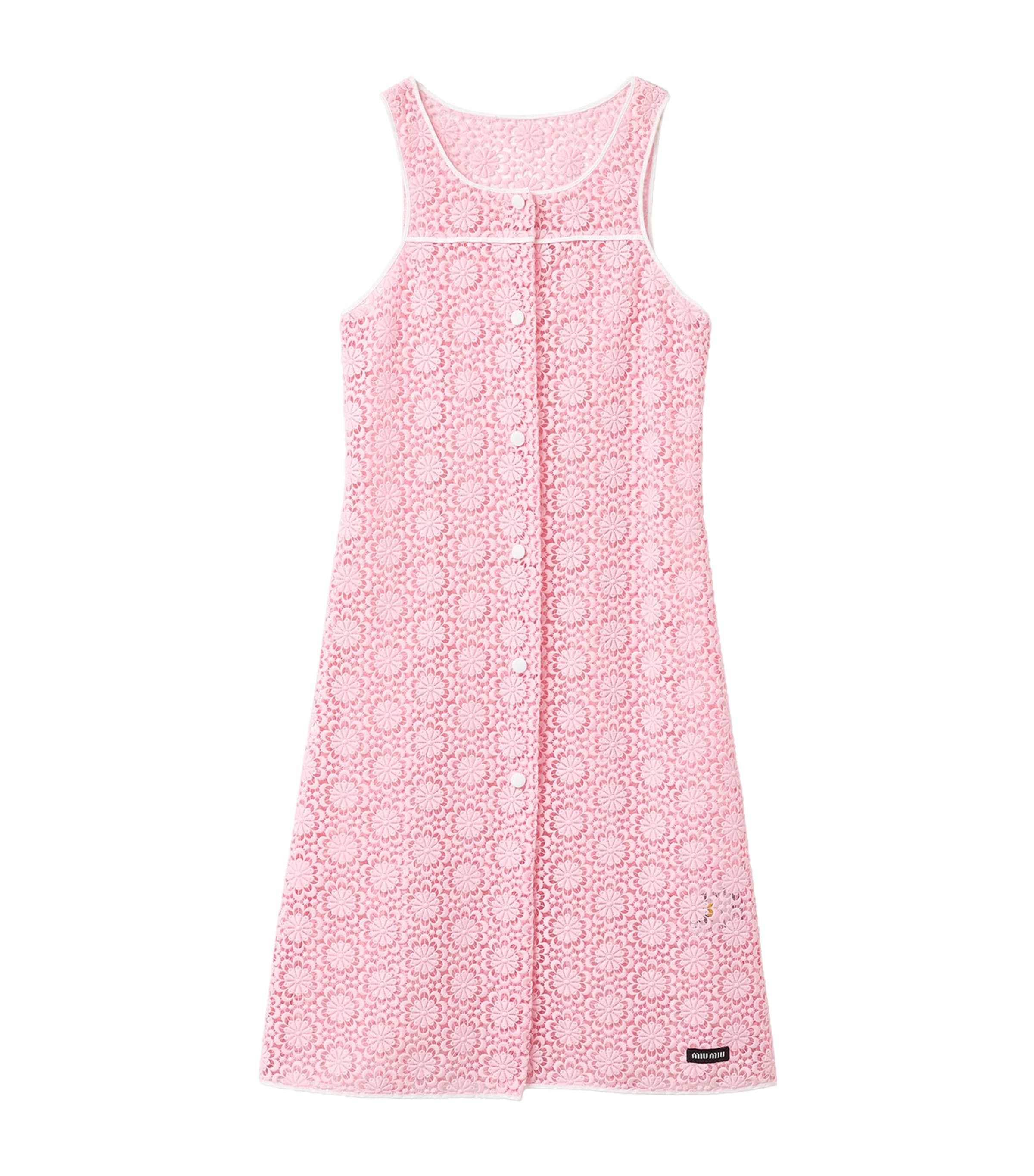 Miu Miu Womens Macramé Midi Dress Image 1