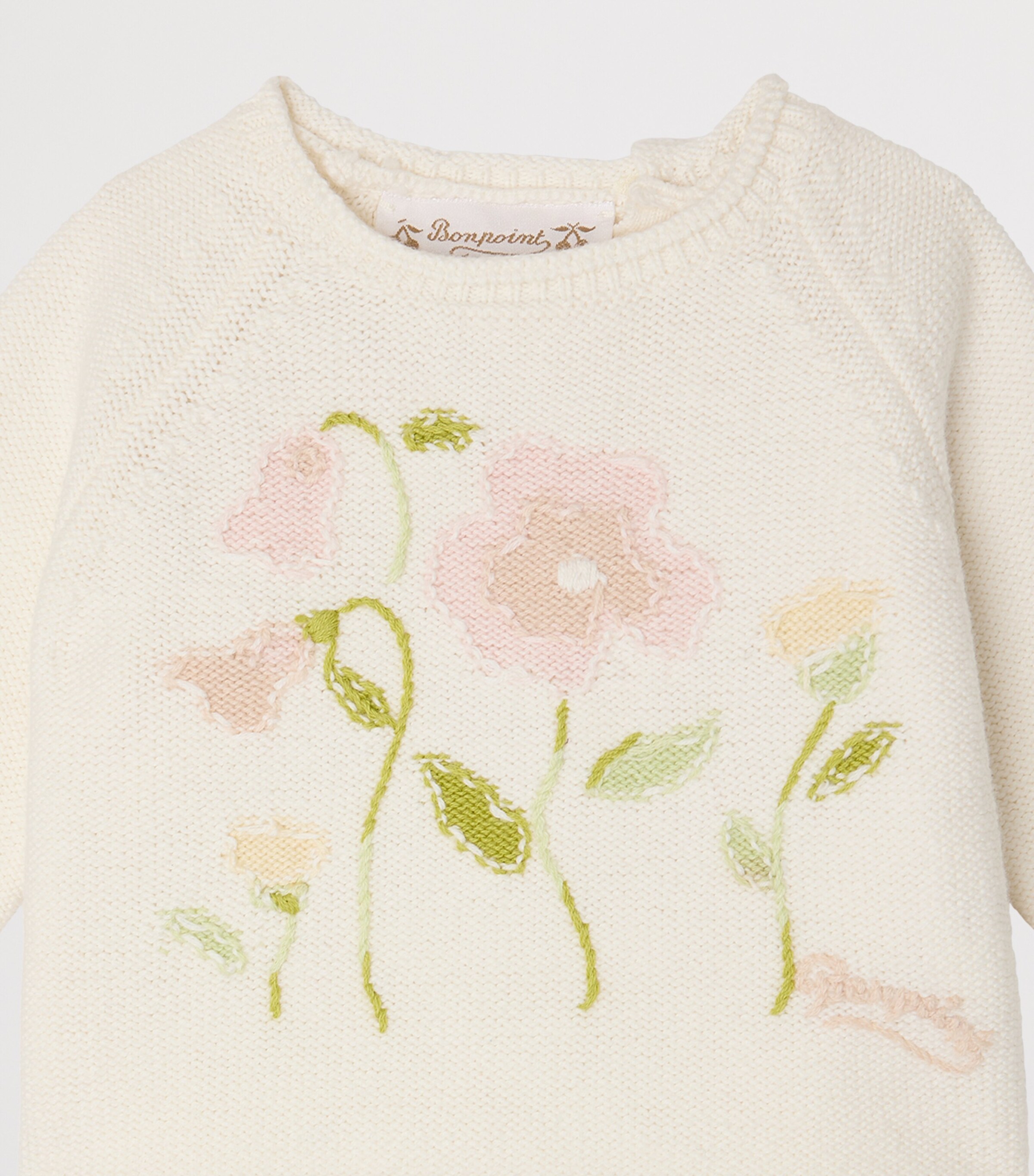 Bonpoint Cotton-Cashmere Loani Sweater and Trousers Set (1-18 Months) Rose Image 3