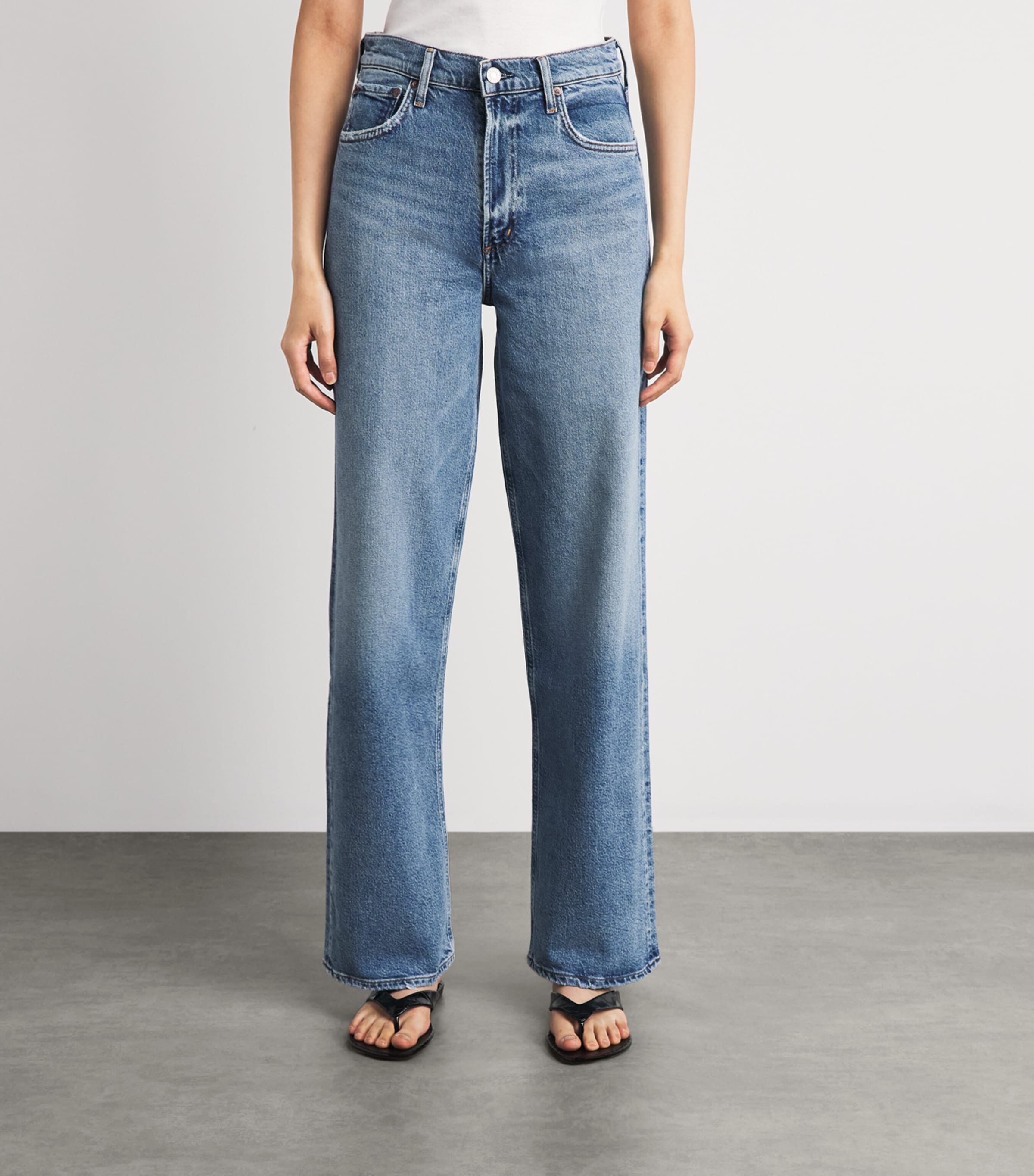 AGOLDE Womens Ren Wide-Leg Jeans Mesr Measure Image 4