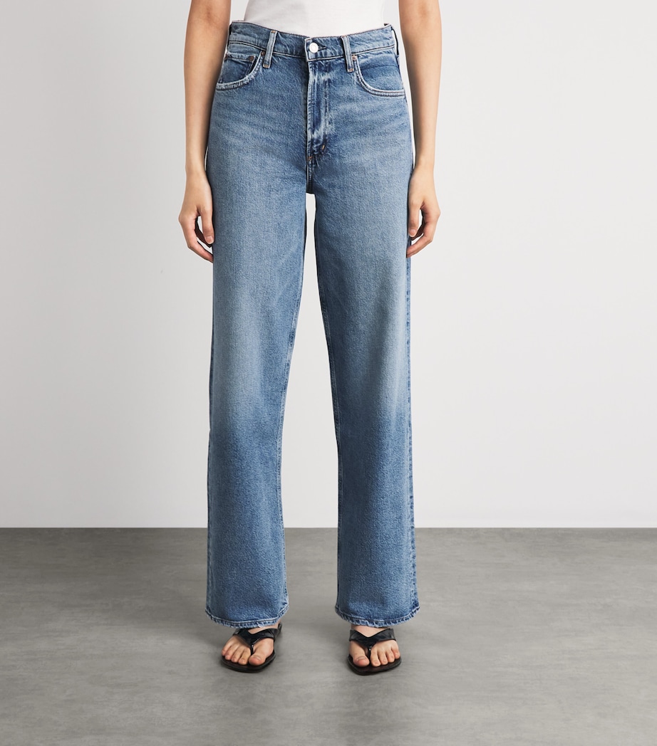 AGOLDE Womens Ren Wide-Leg Jeans Mesr Measure Image 4