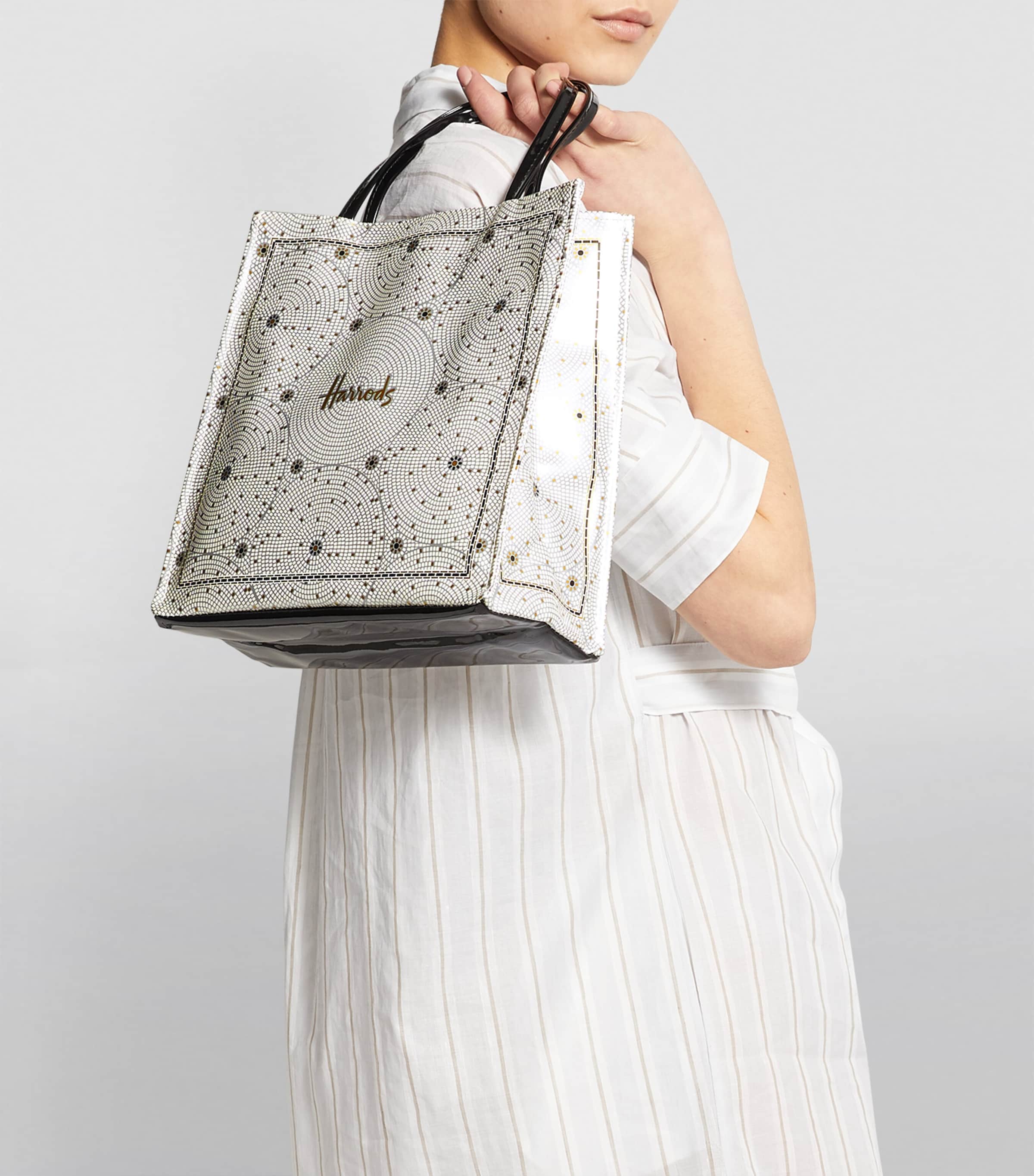 Small Mosaic Floor Shopper Bag BLUE Image 2