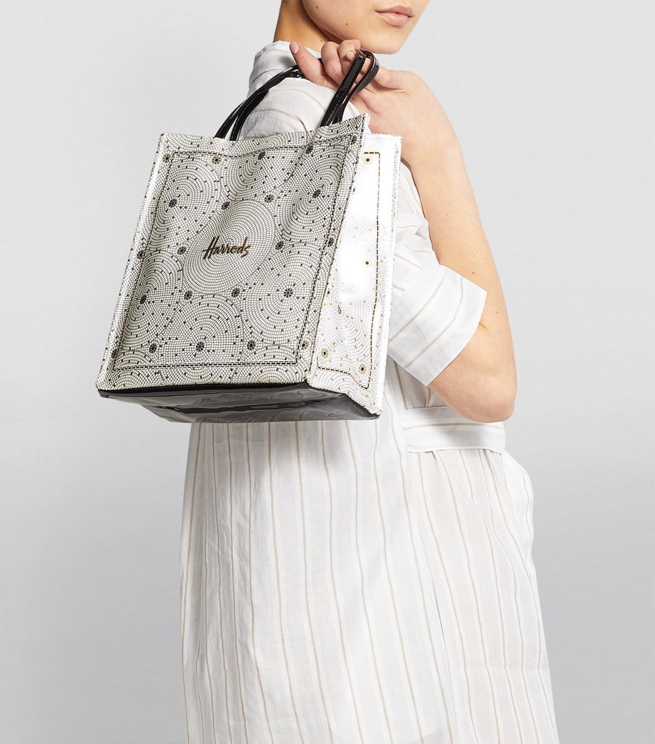 Small Mosaic Floor Shopper Bag BLUE Image 2