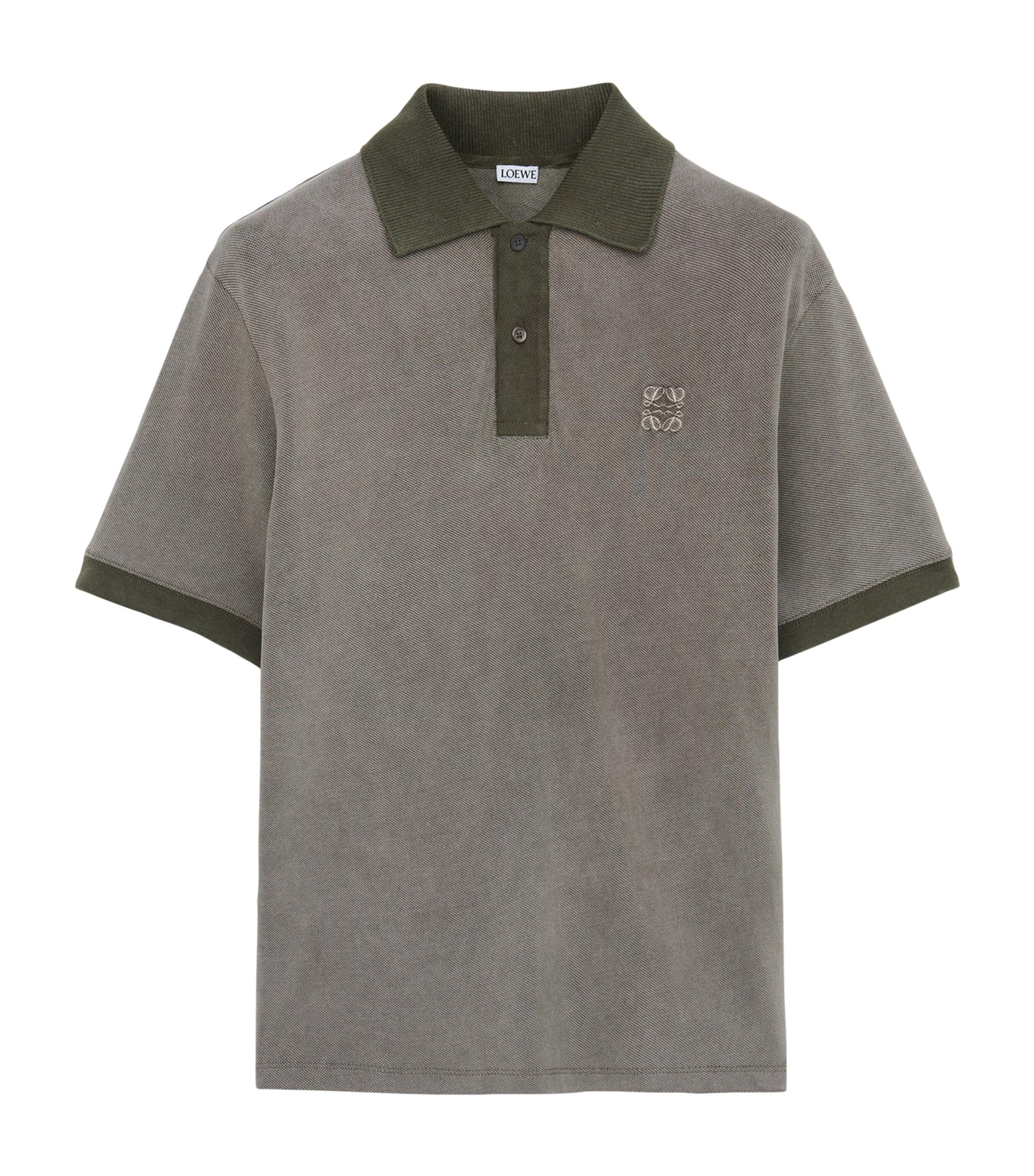 トップス vintage made in italy LOEWE poloshirt bg Loewe Short-Sleeve Trapeze Polo Top | Neiman Marcus