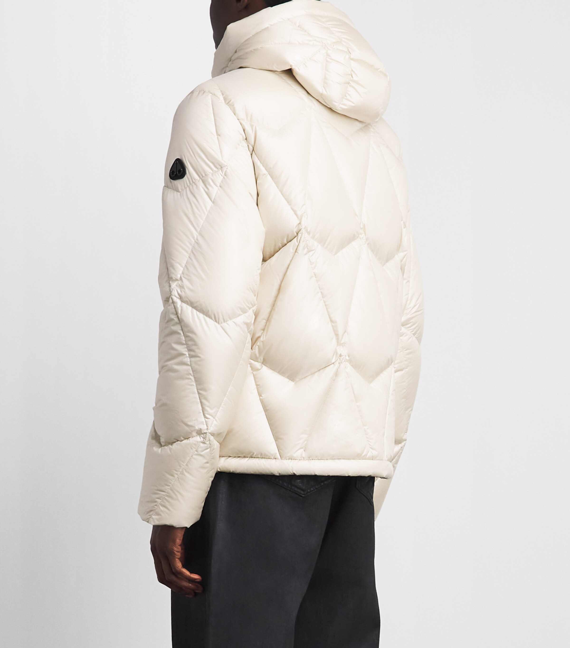 Moose Knuckles Mens Down Iceberg Quilted Jacket Alabaster Image 5