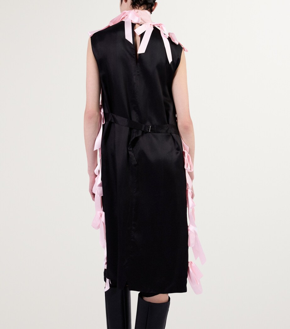 Prada Womens Bow-Detail Midi Dress Image 4