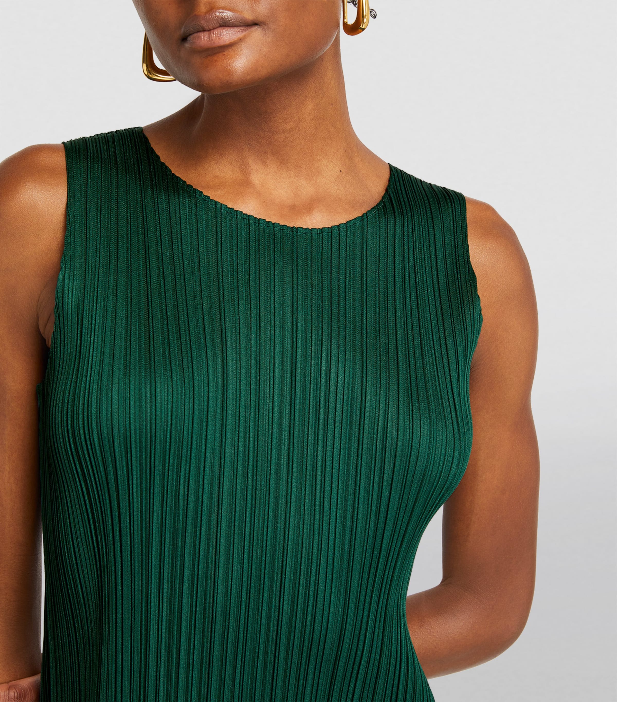 Pleats Please Issey Miyake Womens Sleeveless New Colorful Basics Maxi Dress Image 6