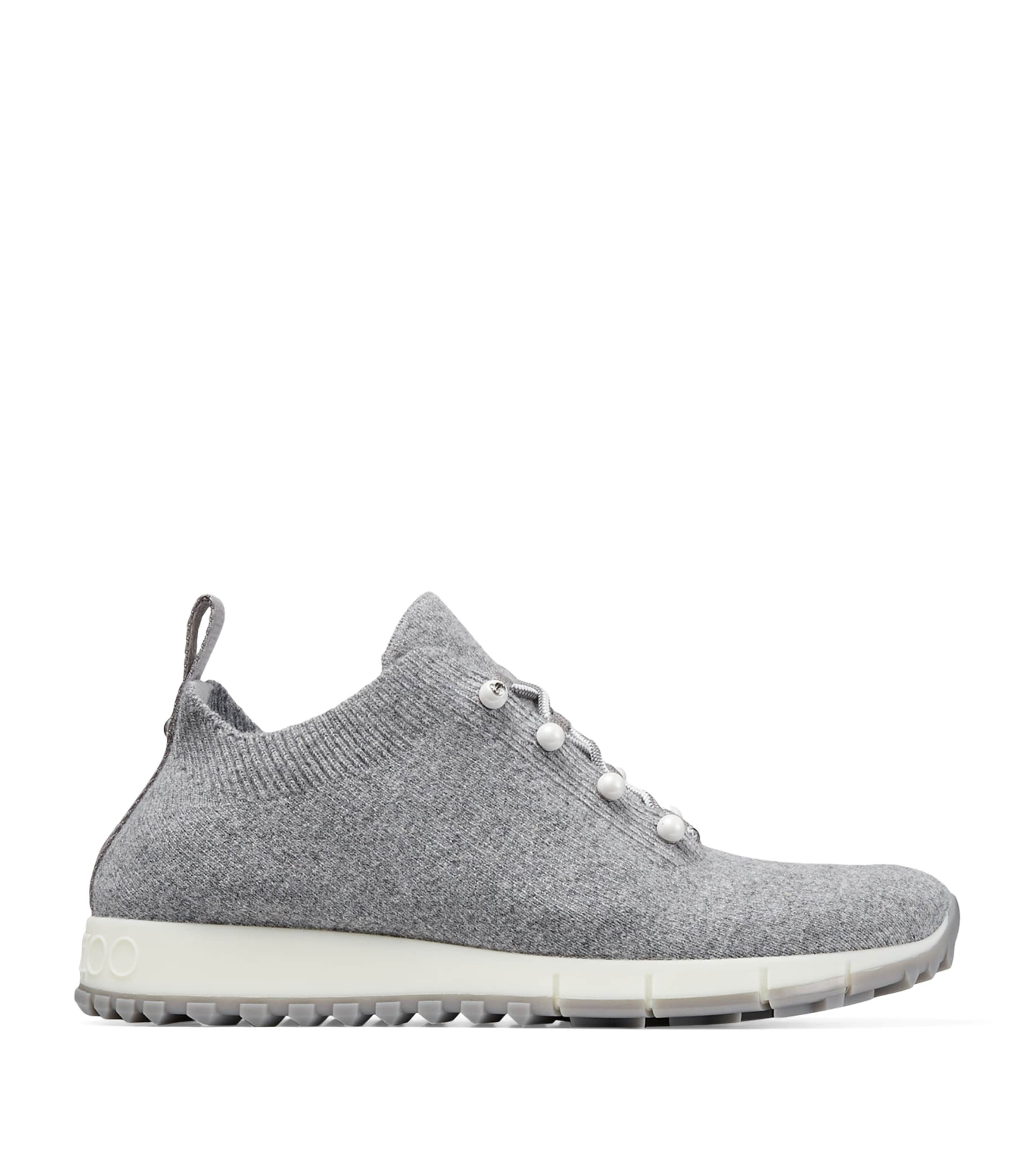 Jimmy Choo Embellished Veles Sneakers In Grey