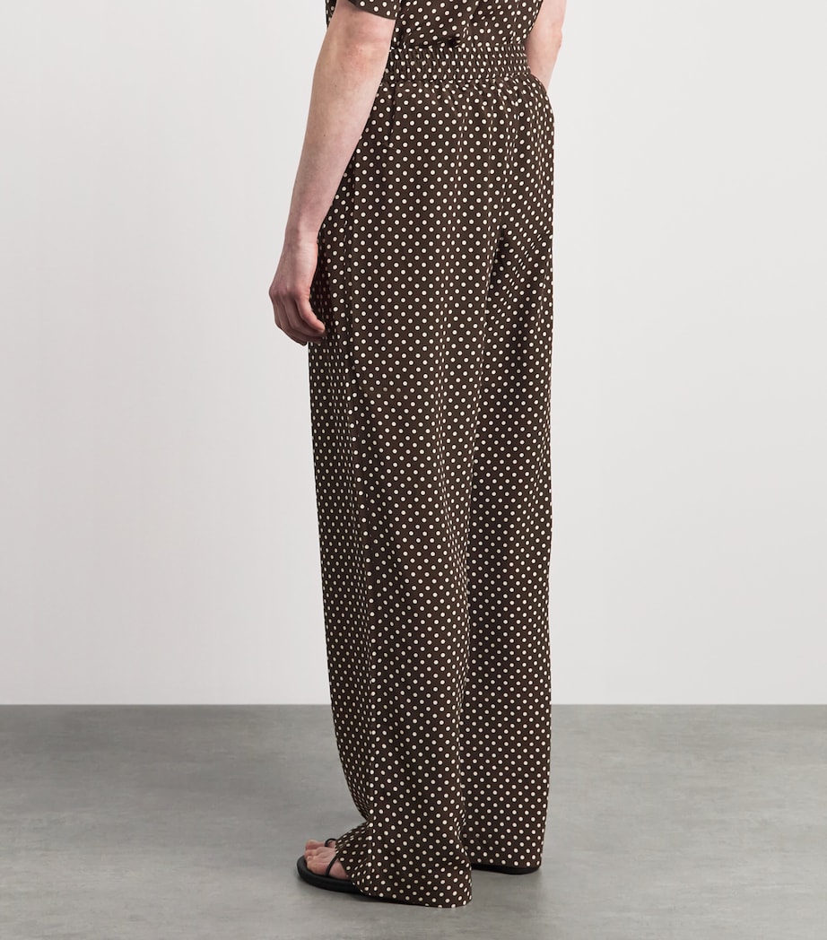 Matteau Womens Silk Wide-Leg Trousers Plka Dot Plk Chc Image 5