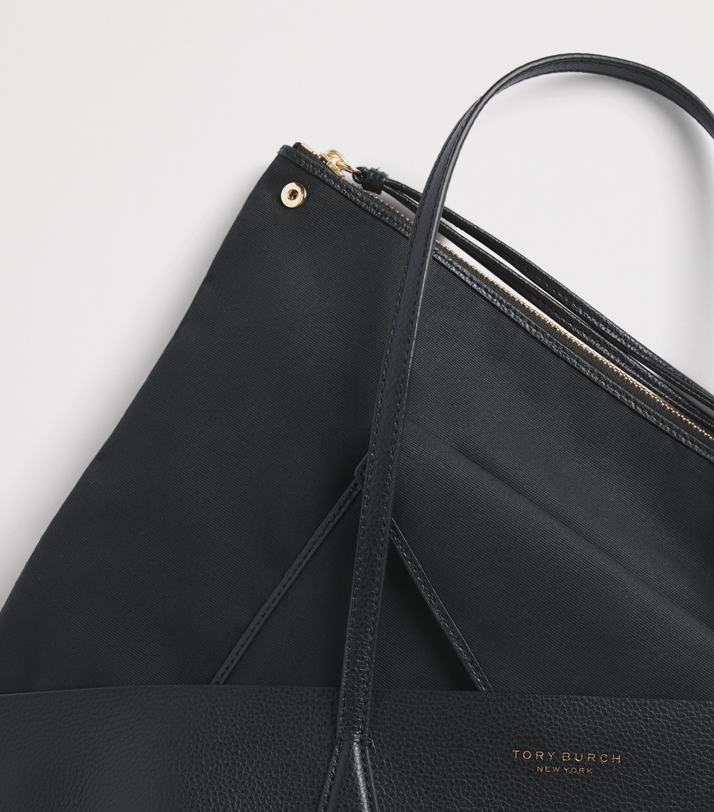 Tory Burch Leather Perry Tote Bag Black Image 6