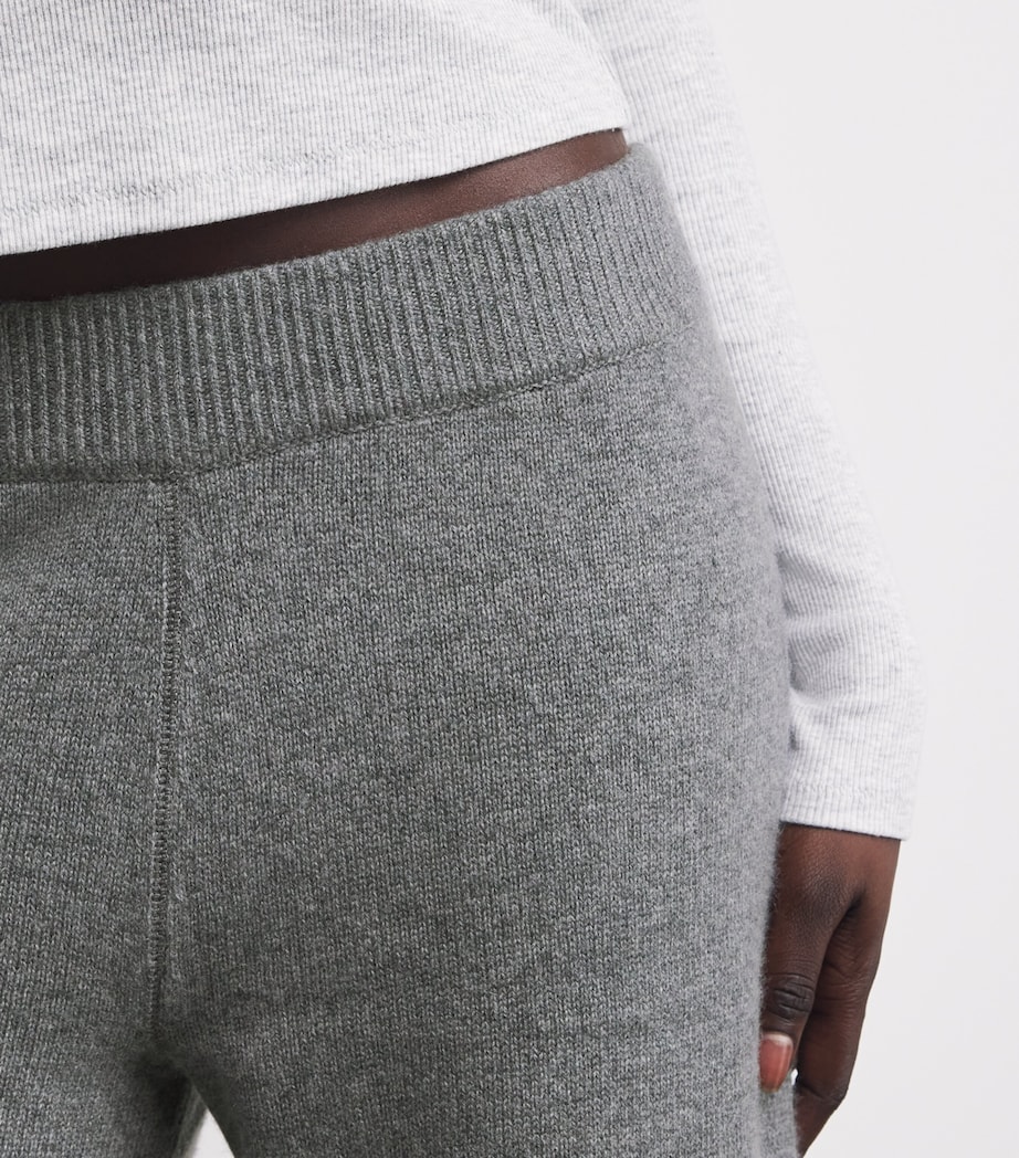 Cashmere Wide-Leg Trousers DARK HEATHER GREY Image 6