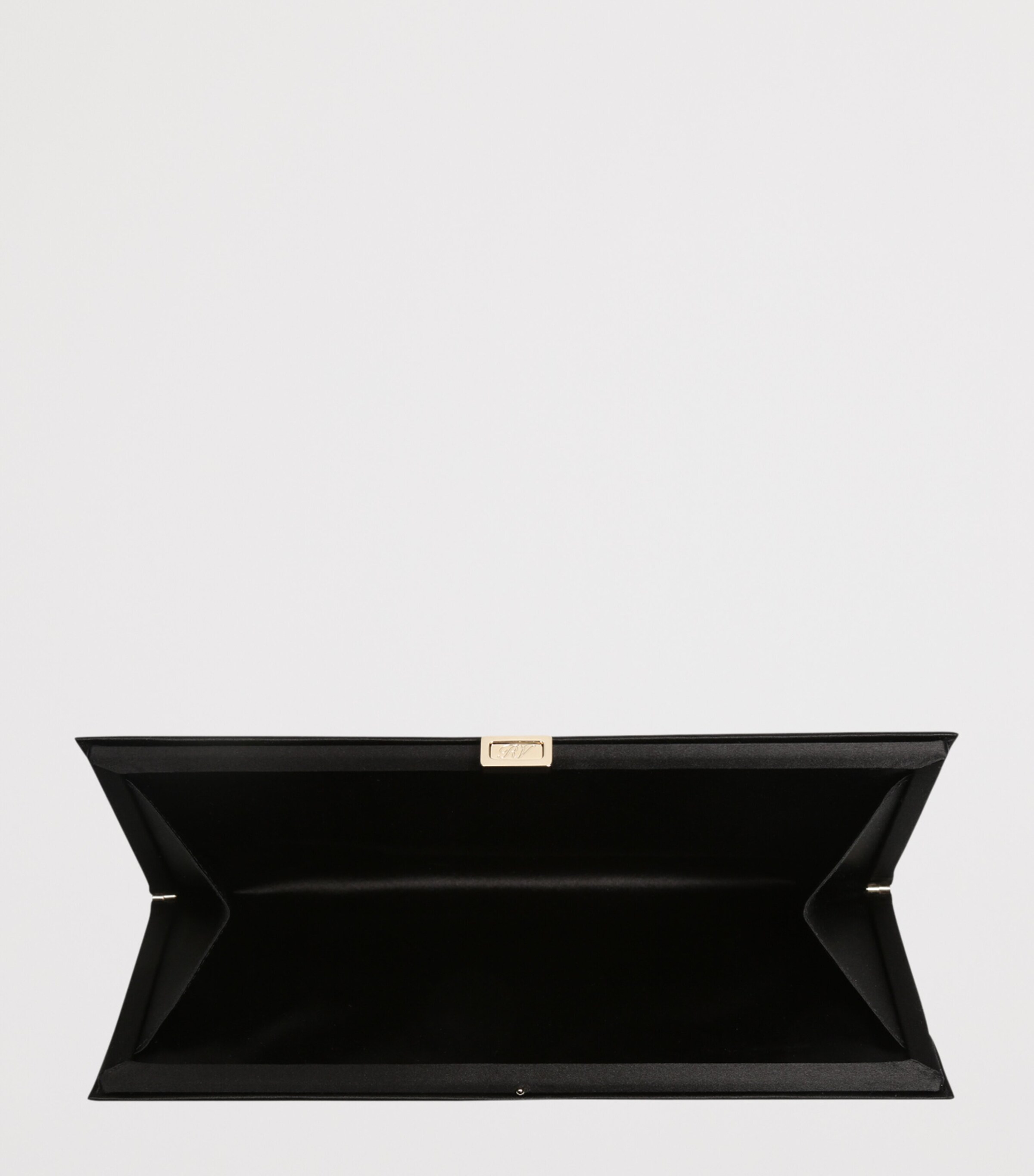 Satin Pilgrim Clutch Bag BLACK Image 2