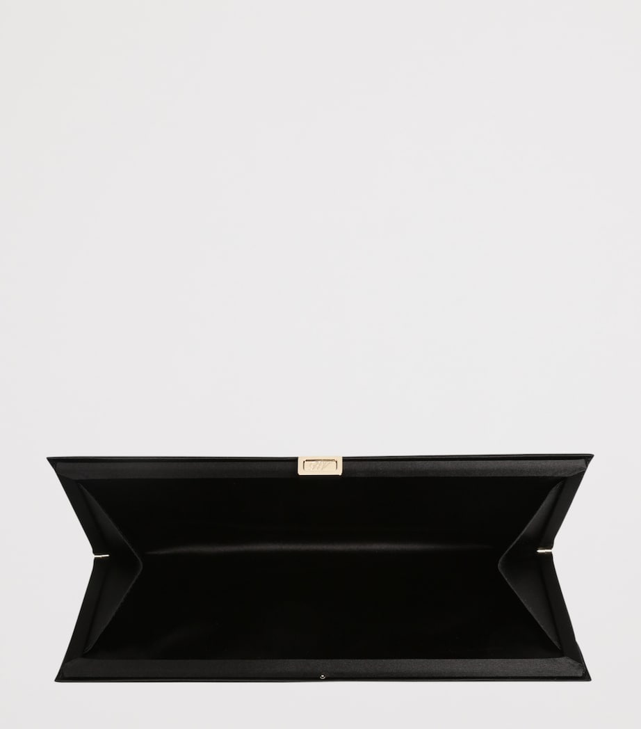 Satin Pilgrim Clutch Bag BLACK Image 2