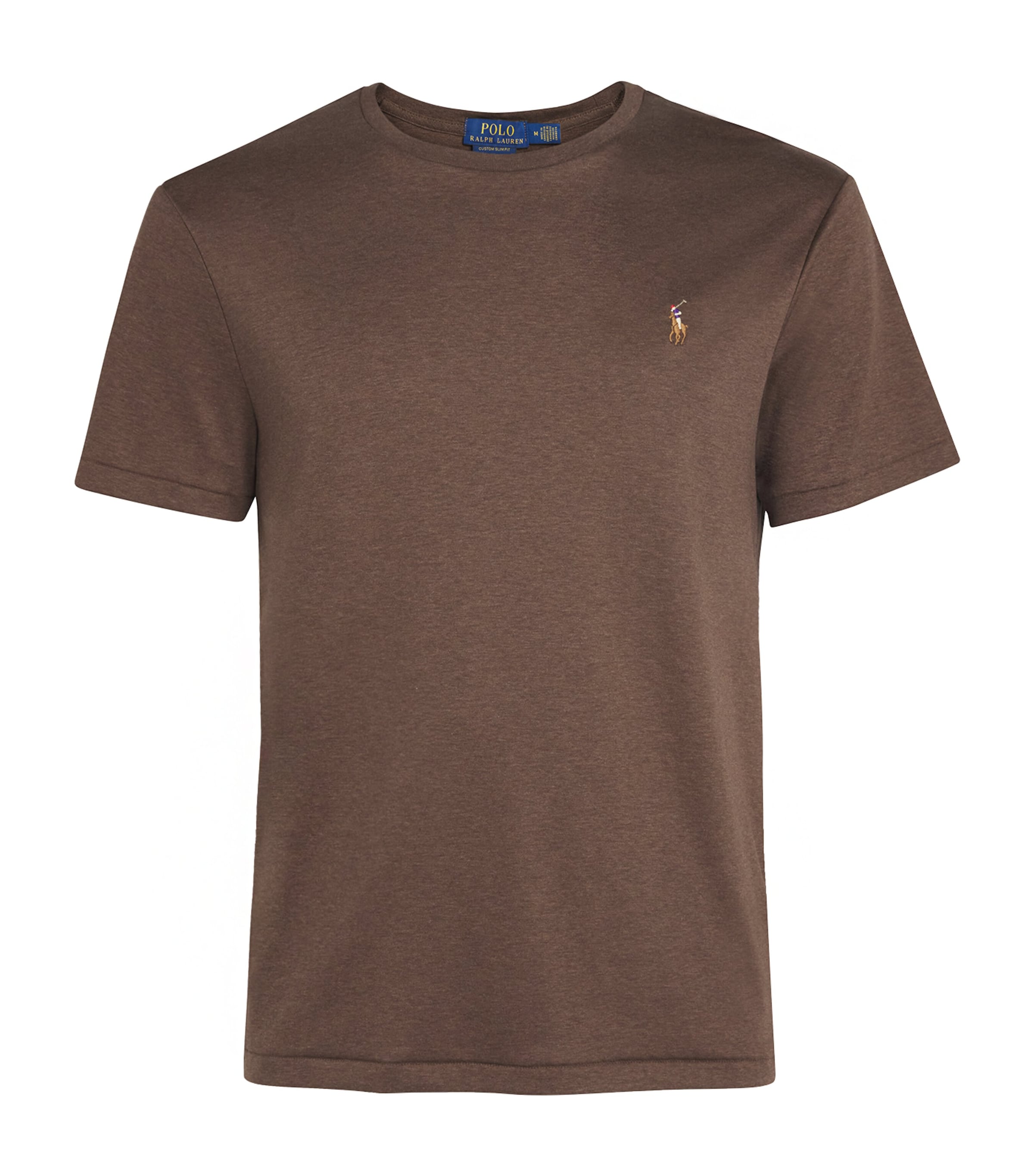 Pima Cotton Polo Pony T-Shirt NUTMEG BROWN HEATHER Image 1