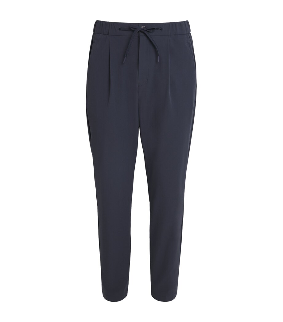 Herno Mens Stretch Technical Drawstring Trousers Blu Navy Image 1