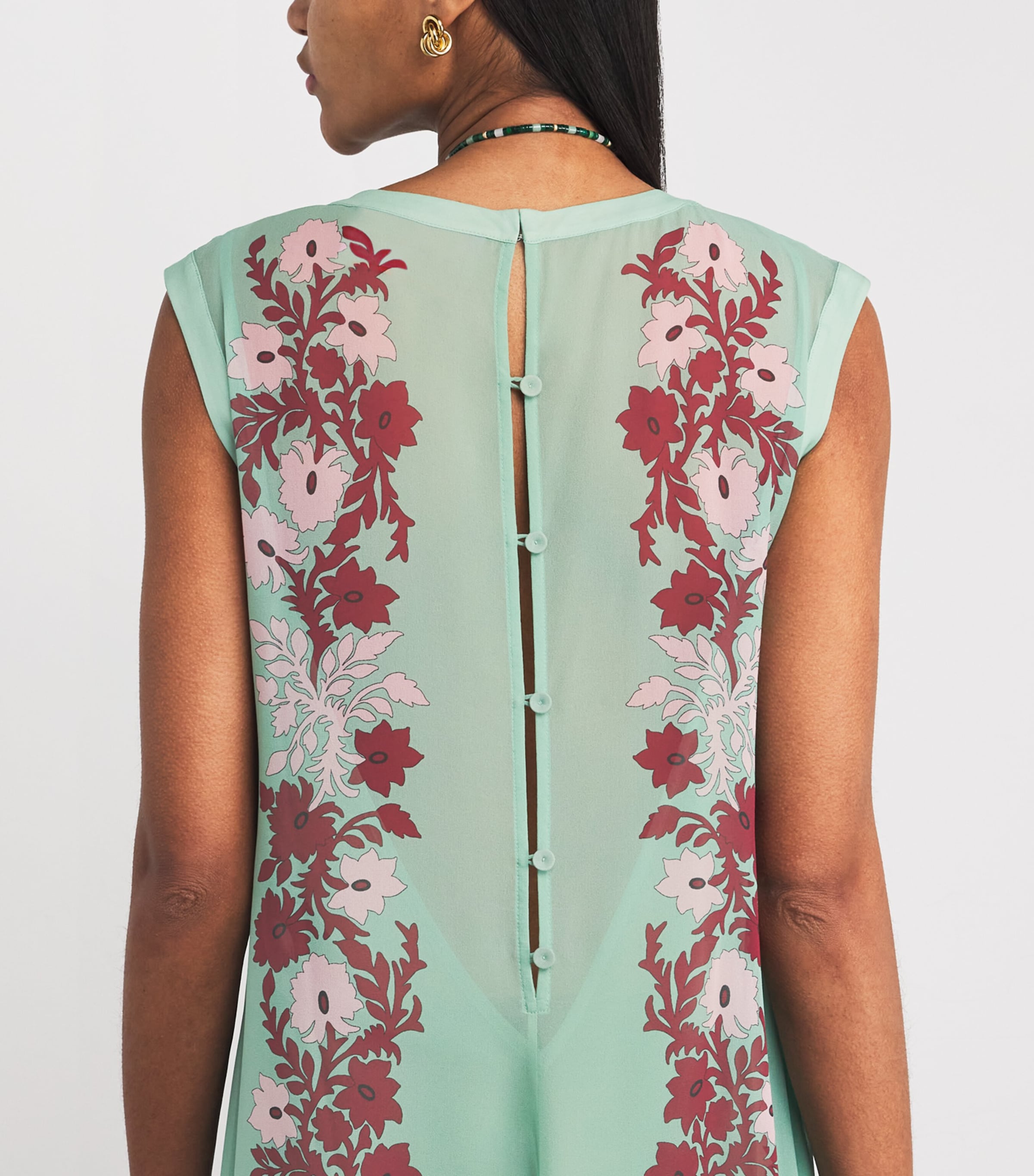 Silk Chiffon Printed Maxi Dress GR11REGALIA PLACEE Image 4