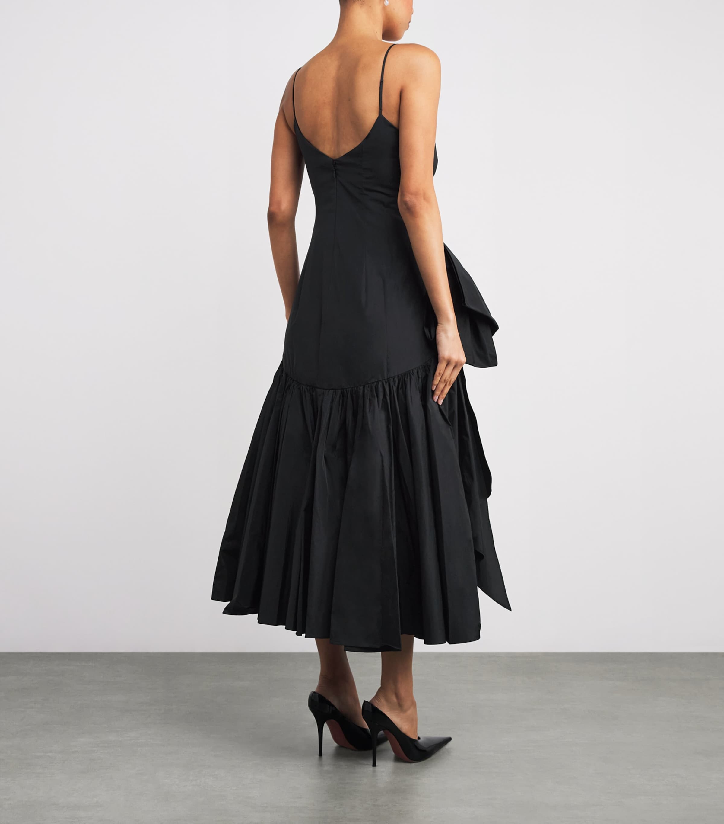 Cinq A Sept Womens Embellished Ellette Midi Dress Black Image 3