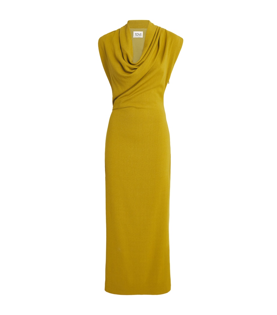 Cowl-Neck Babette Maxi Dress OCHRE Image 1