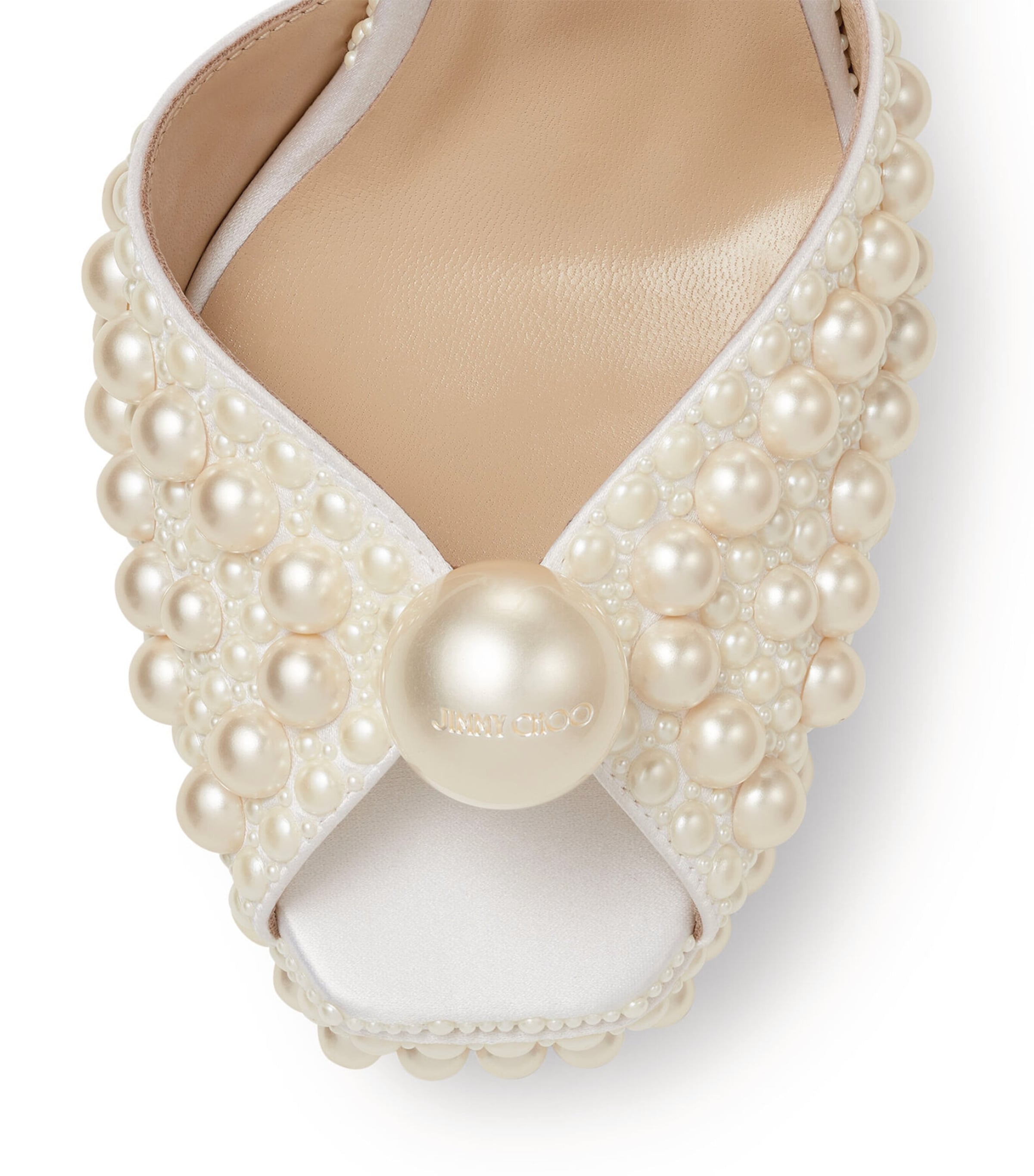 Sacaria 120 Pearl-Embellished Satin Platform Sandals WHITE/WHITE Image 6