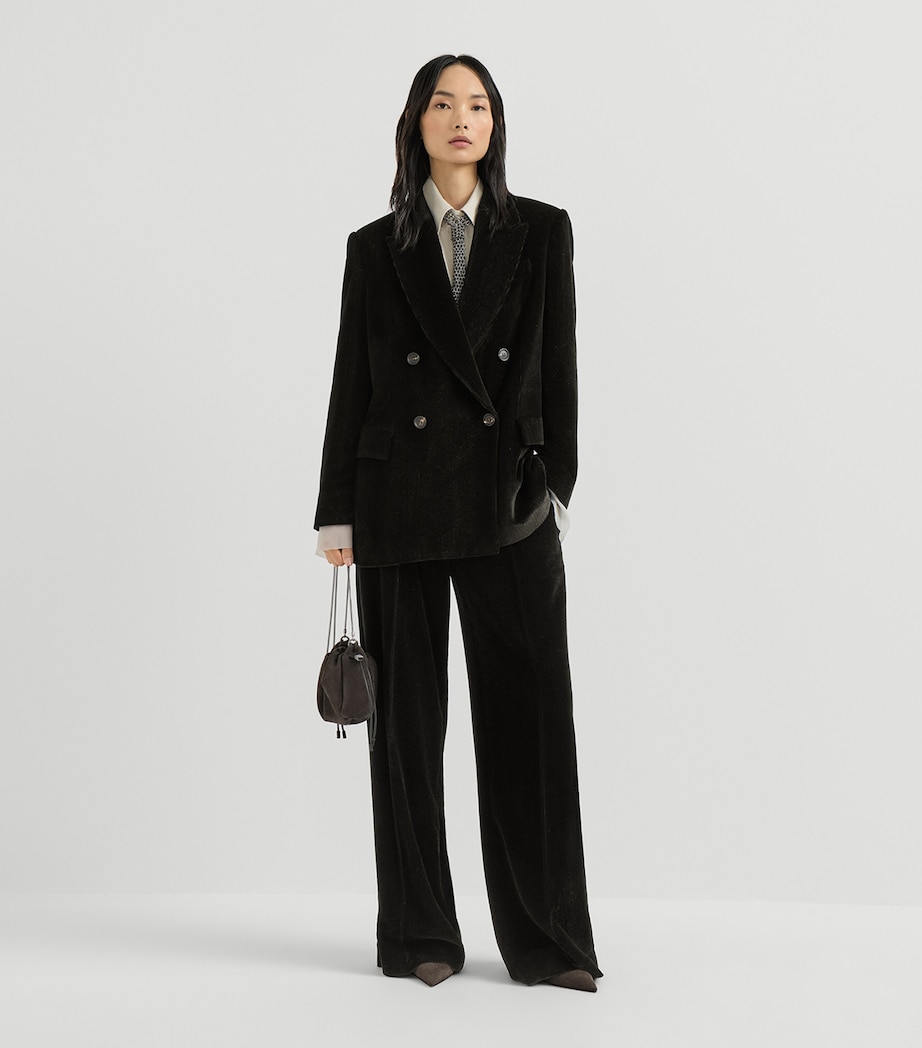 Brunello Cucinelli Womens Corduroy Sparkling Trousers Image 5