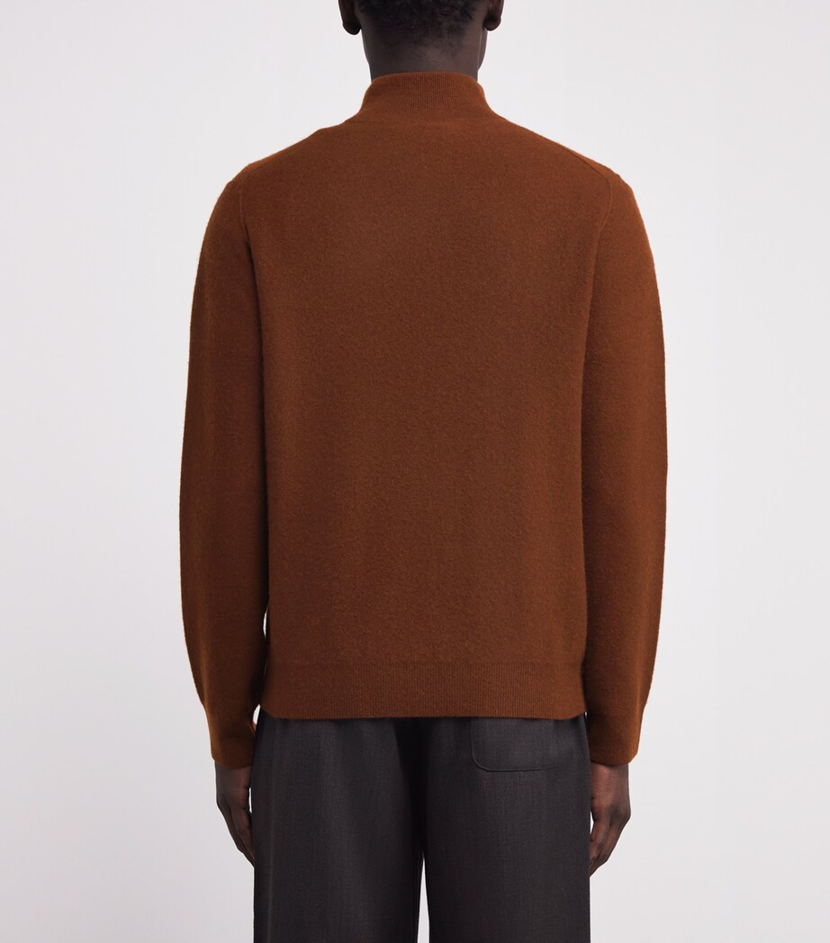Cashmere Quarter-Zip Sweater 758COD COPPERHEAD Image 4