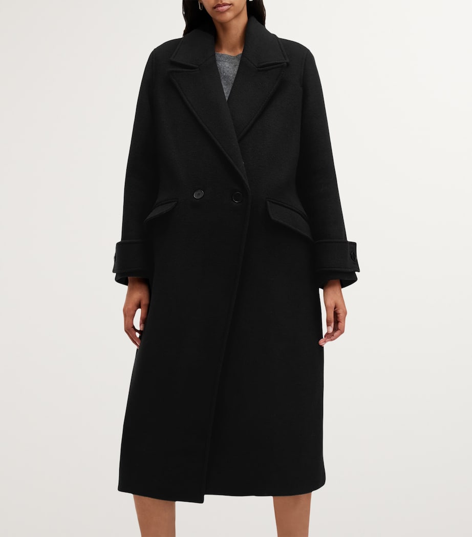 Double-Breasted Mabel Coat BLACK Image 5