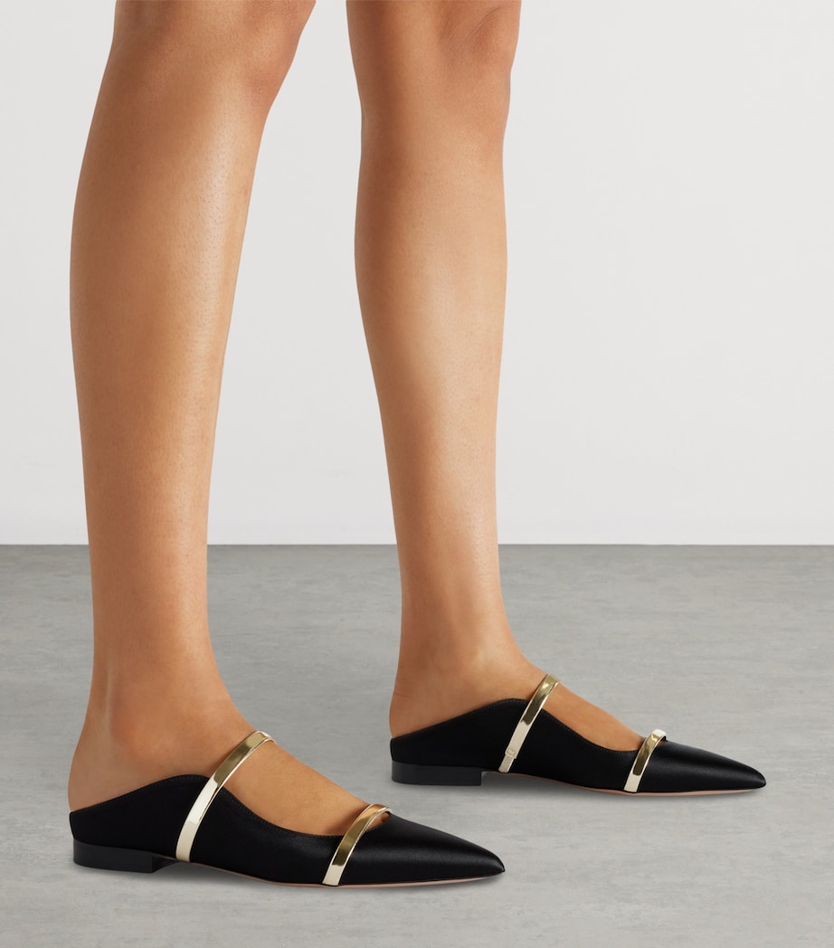 Malone Souliers Satin Maureen Mules Black Image 2