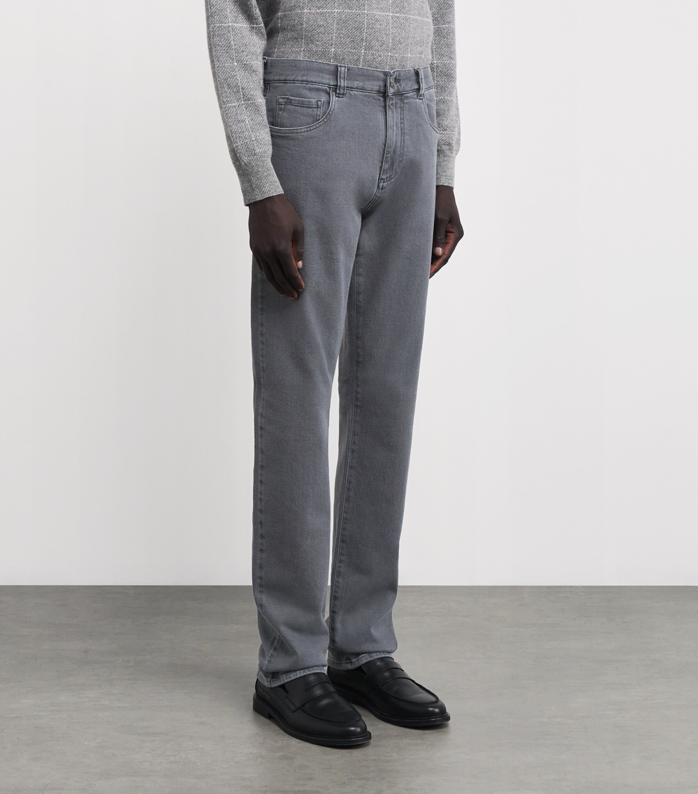 Stretch-Cotton Straight-Fit Jeans 117 Image 3