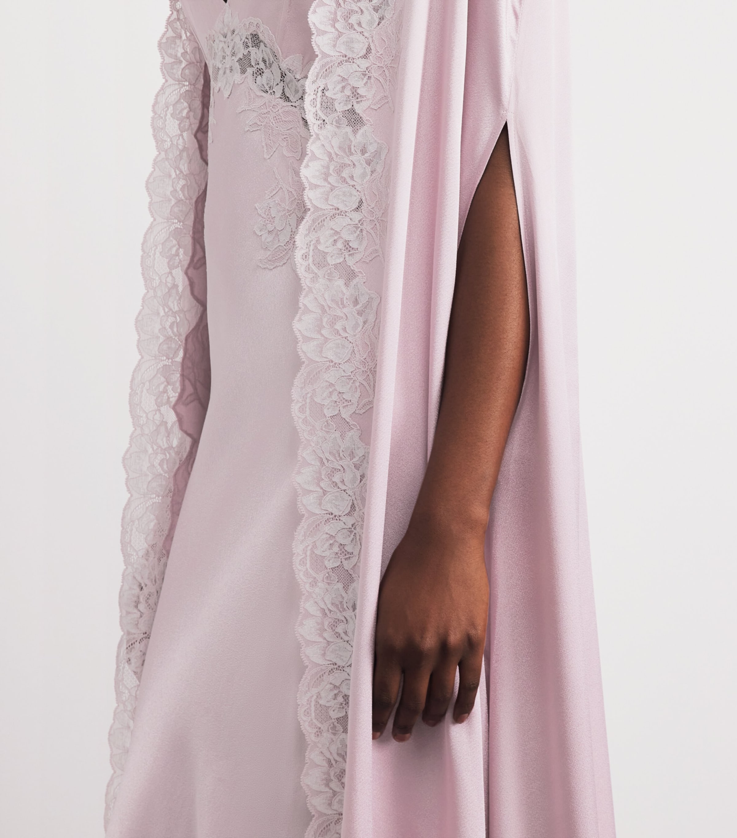Bocan Womens Lace-Trim Beatrice Cape Powder Image 3