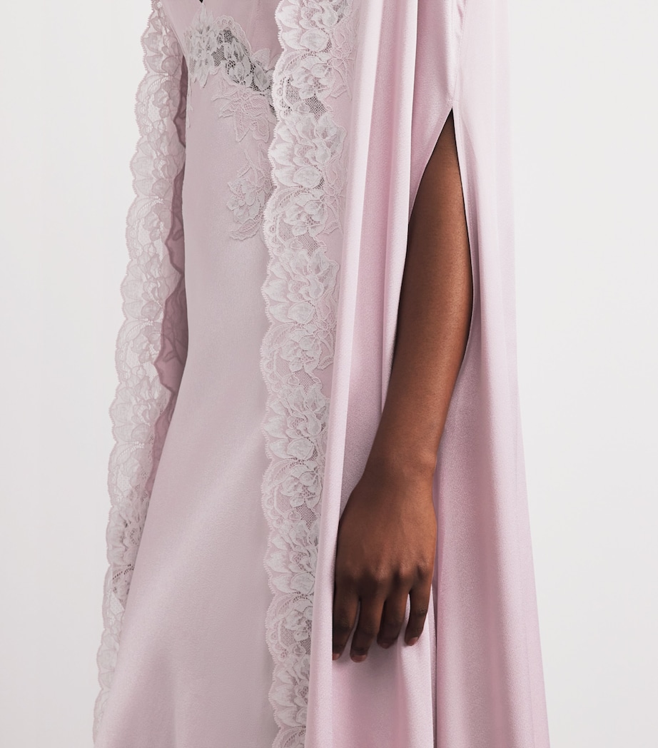 Bocan Womens Lace-Trim Beatrice Cape Powder Image 3
