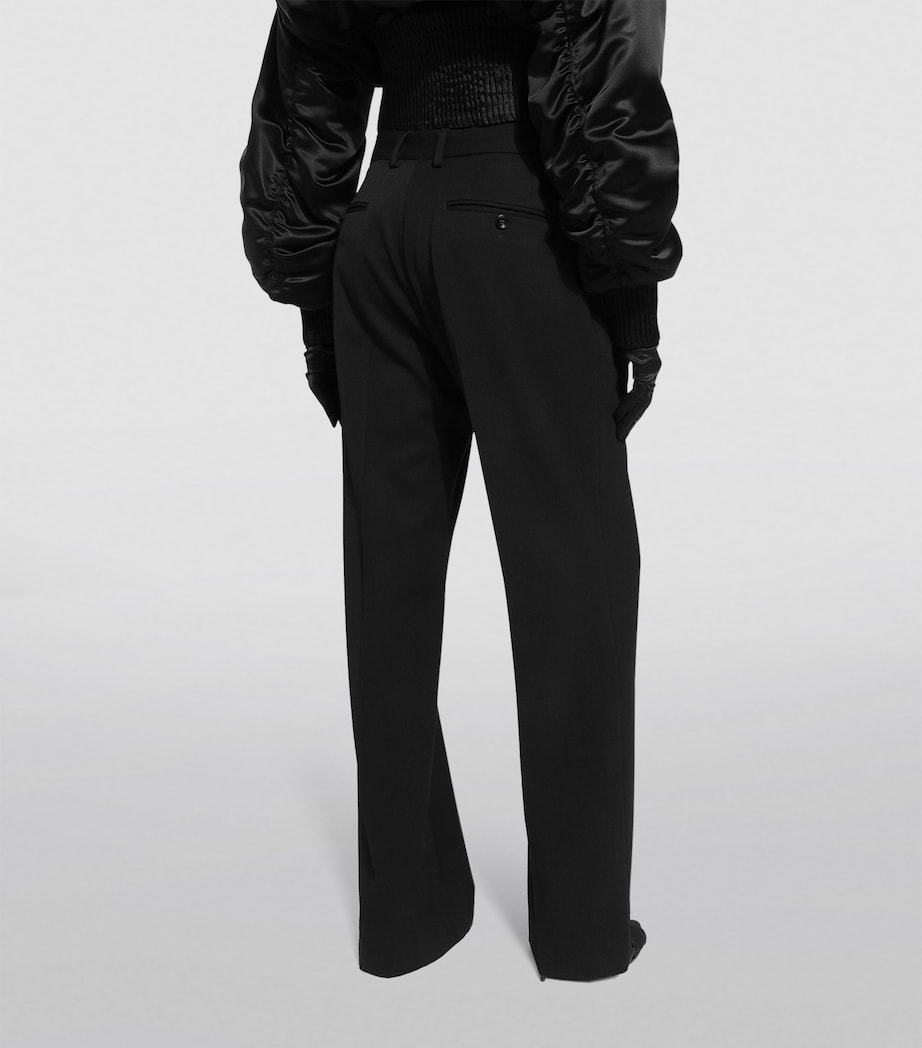 Wool Tailored Trousers N0000-BLACK Image 4