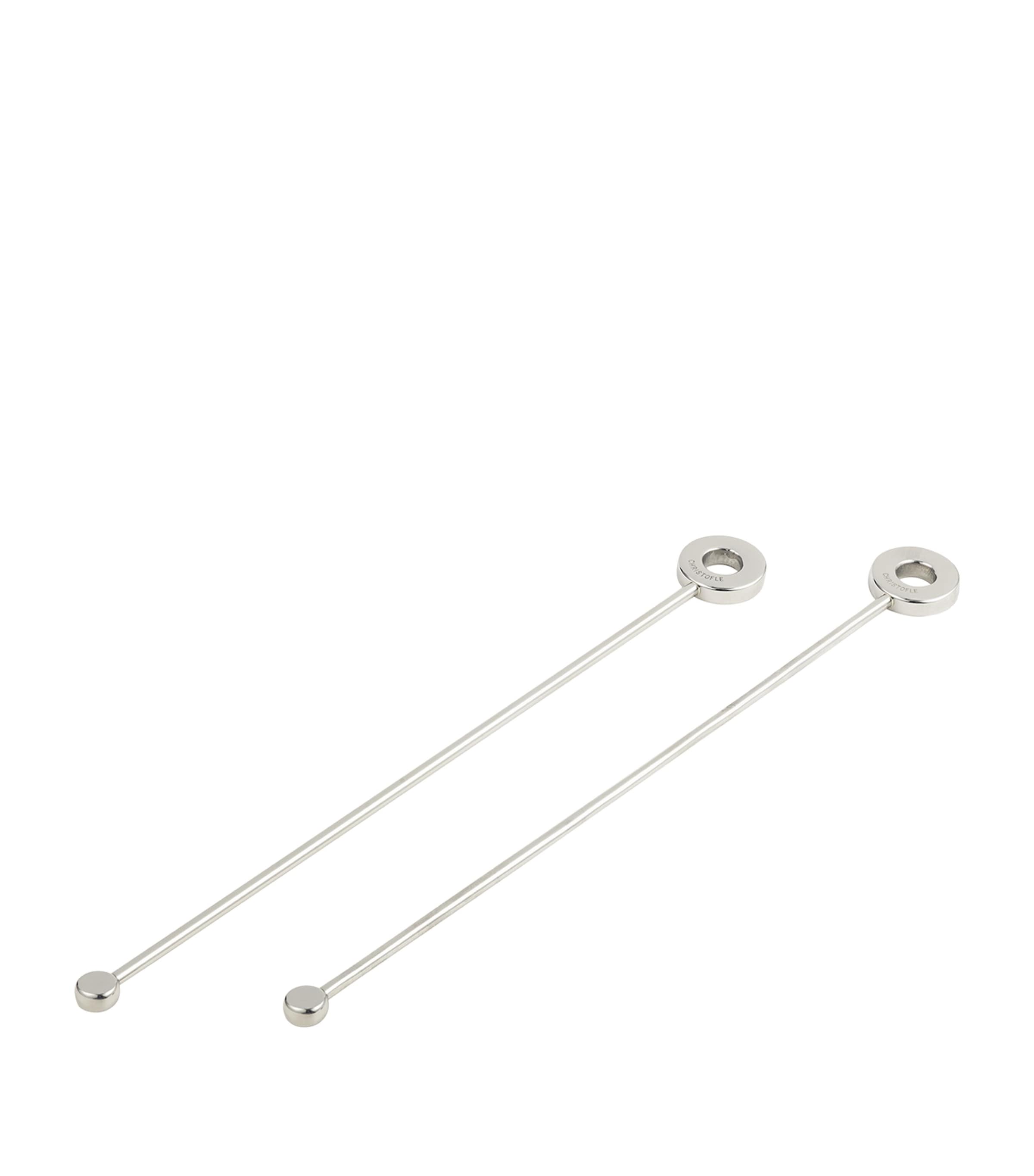 Stainless Steel OH de Christofle Cocktail Stirrers (Set of 2) SILVER Image 2