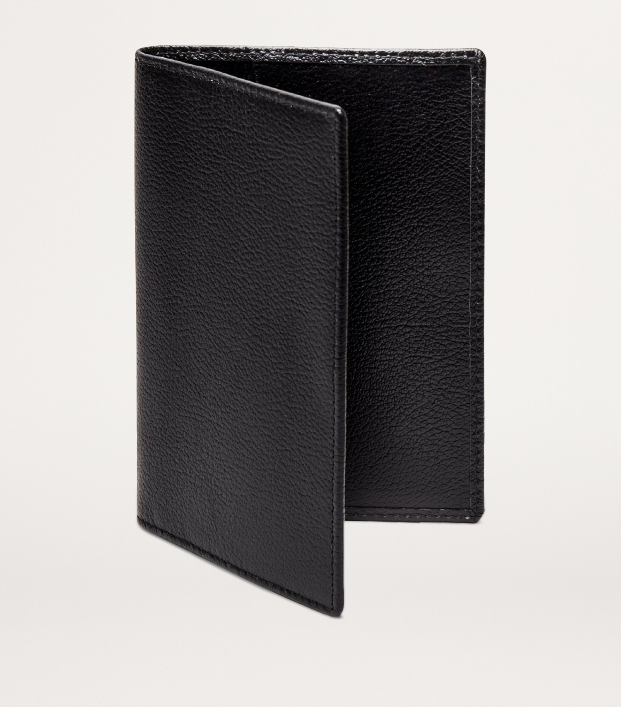 Leather Capra Passport Case BLACK Image 3