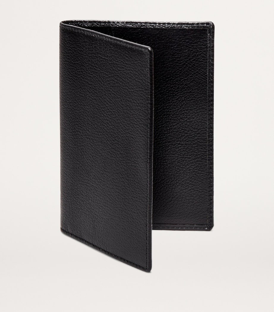 Leather Capra Passport Case BLACK Image 3
