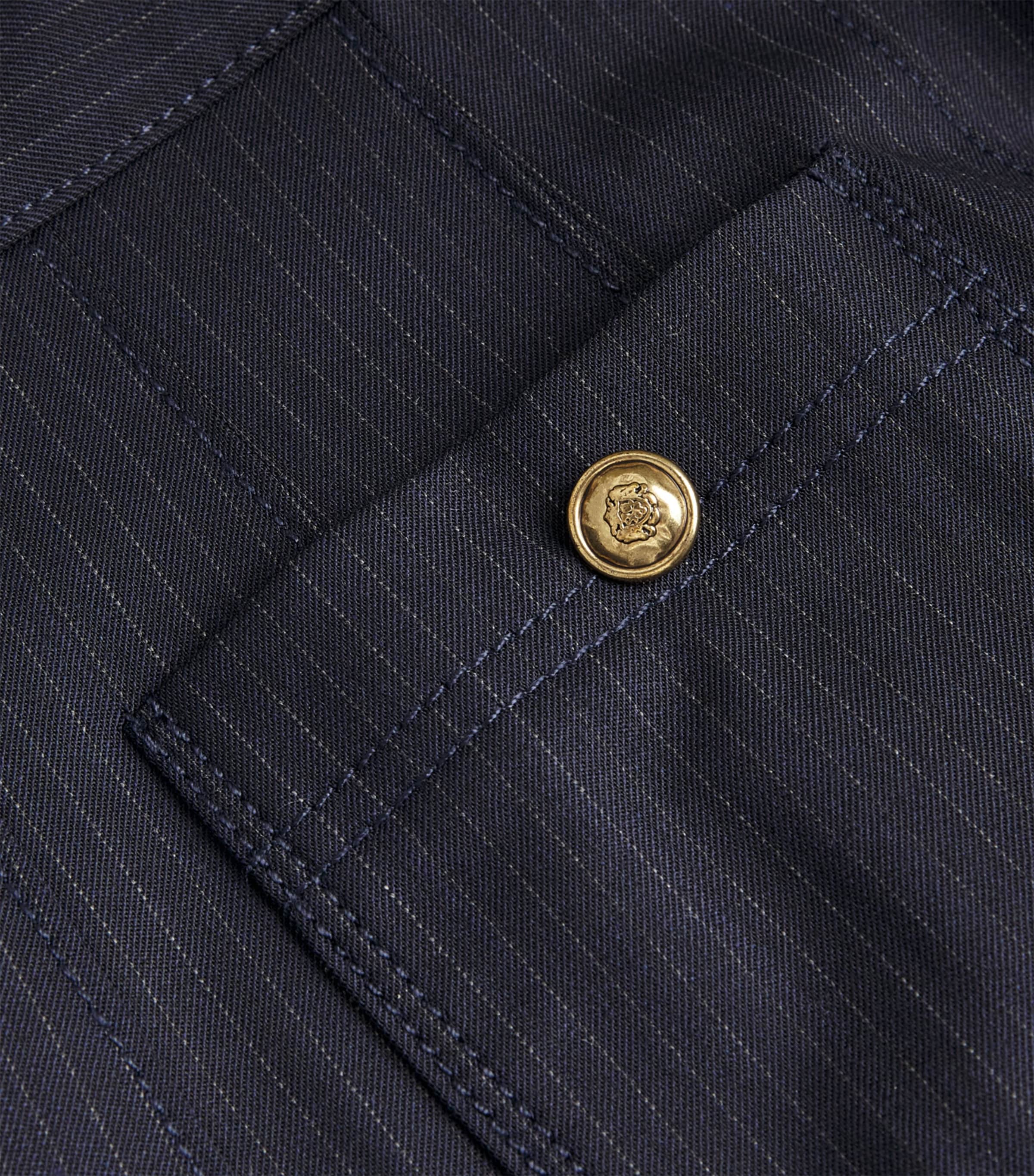 Wool-Blend Pleated Mini Skirt NAVY BLUE Image 5