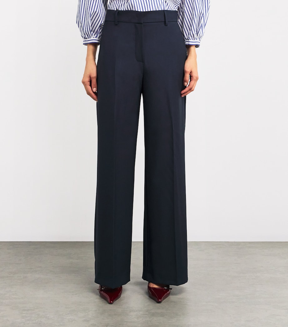 Virgin Wool Tailored Trousers NAVY Image 3